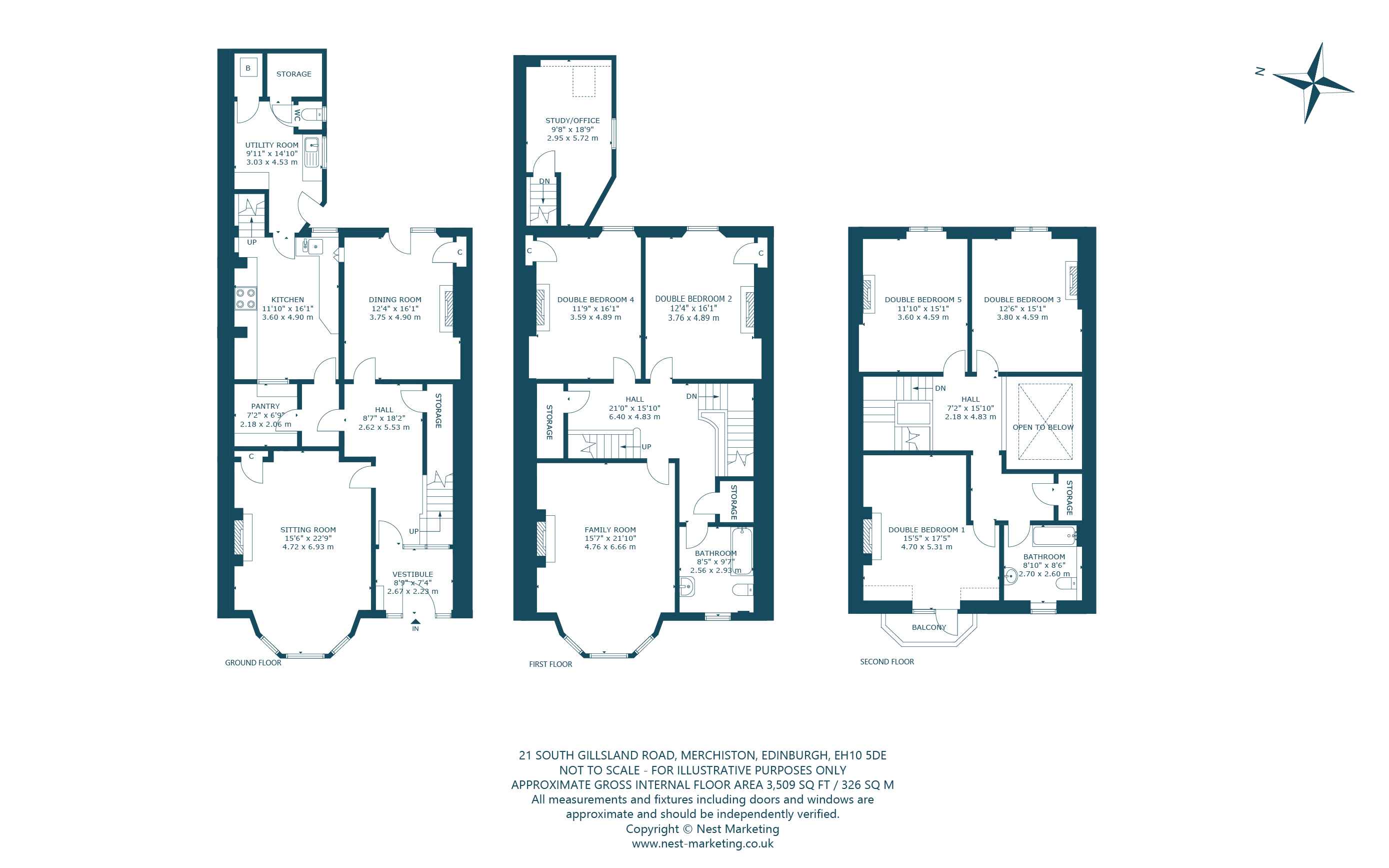 21, South Gillsland Road, EDINBURGH floorplan