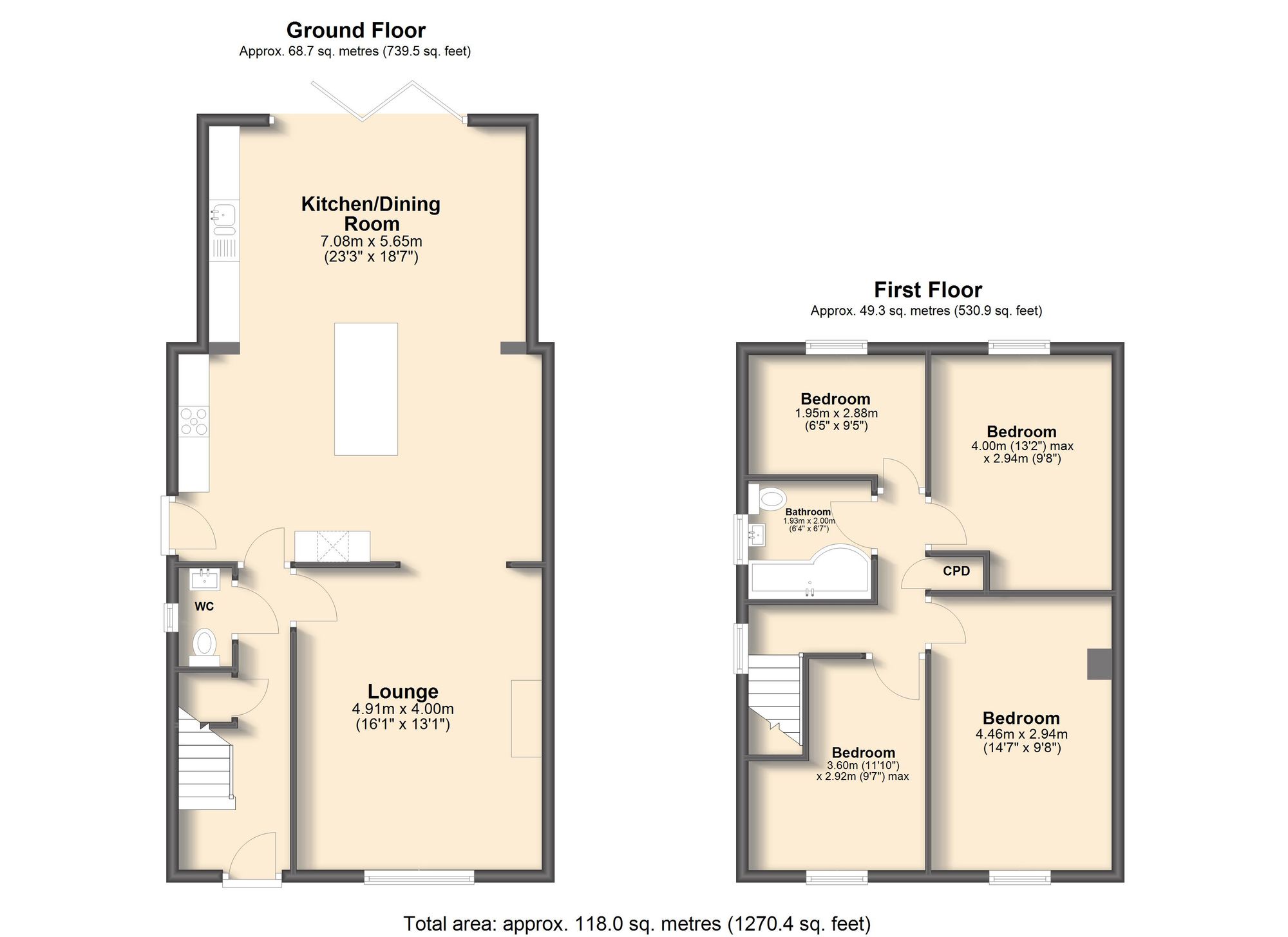 5 Ashhurst Close, Chesterfield floorplan