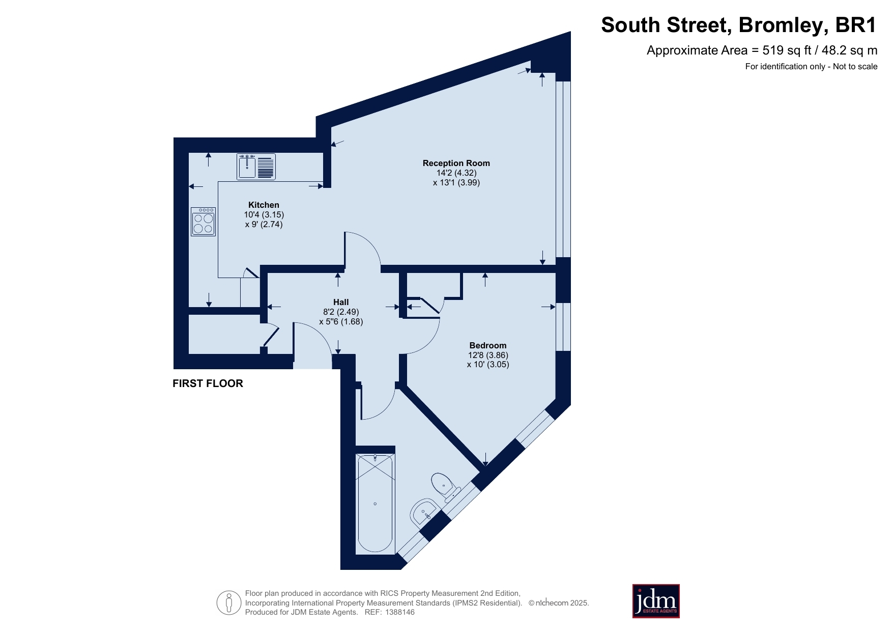 Flat 4, South Street Studios, 1, South Street, Bromley floorplan