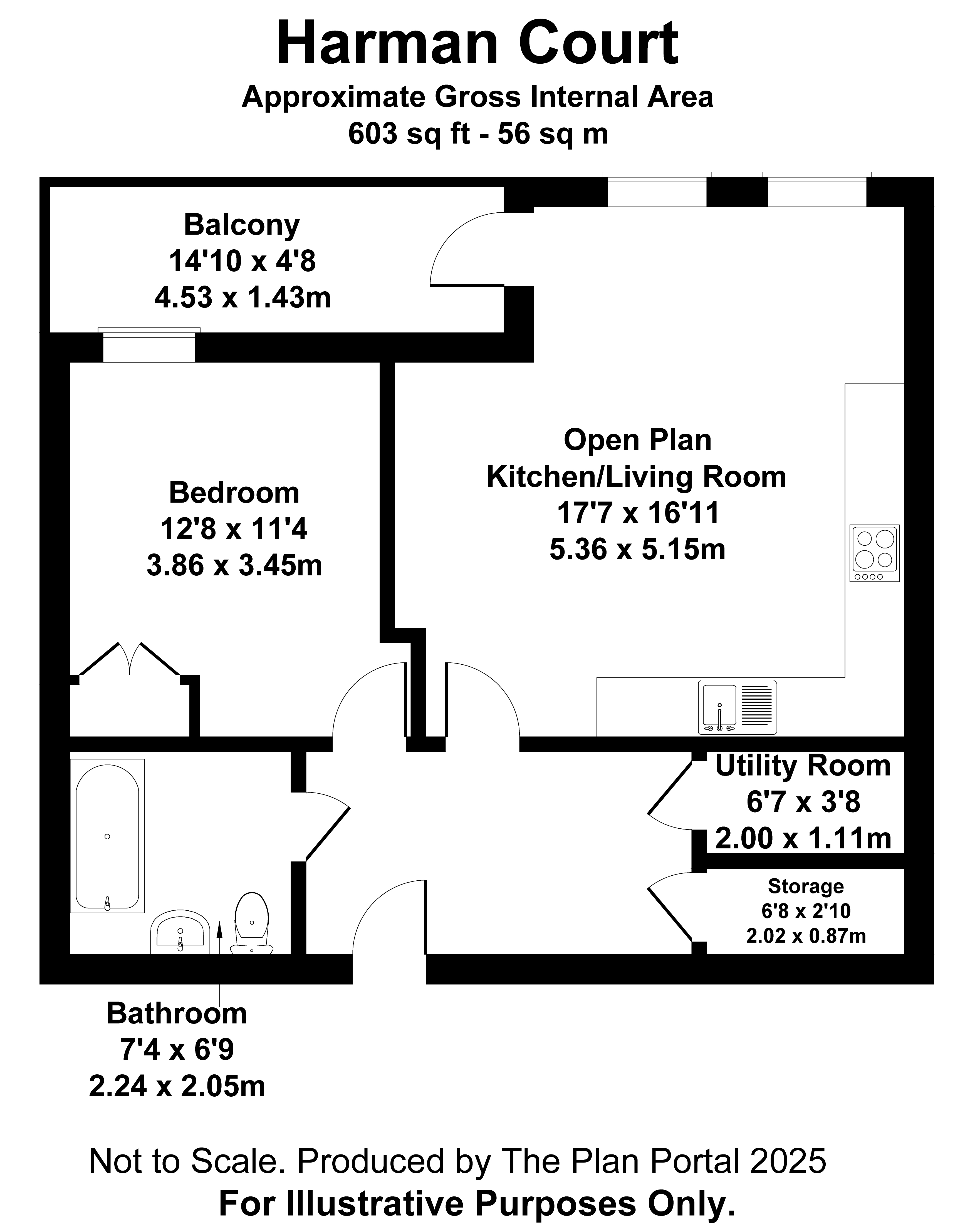 Flat 35, Harman Court, Rectory Park Avenue, Northolt floorplan