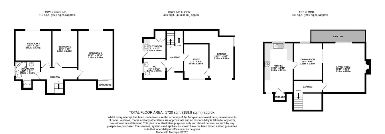 39, Oakfield Drive, Crickhowell floorplan