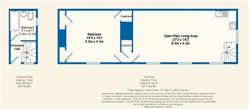Fernie Cottage 1st Floor, 116, West Street, Colchester floorplan