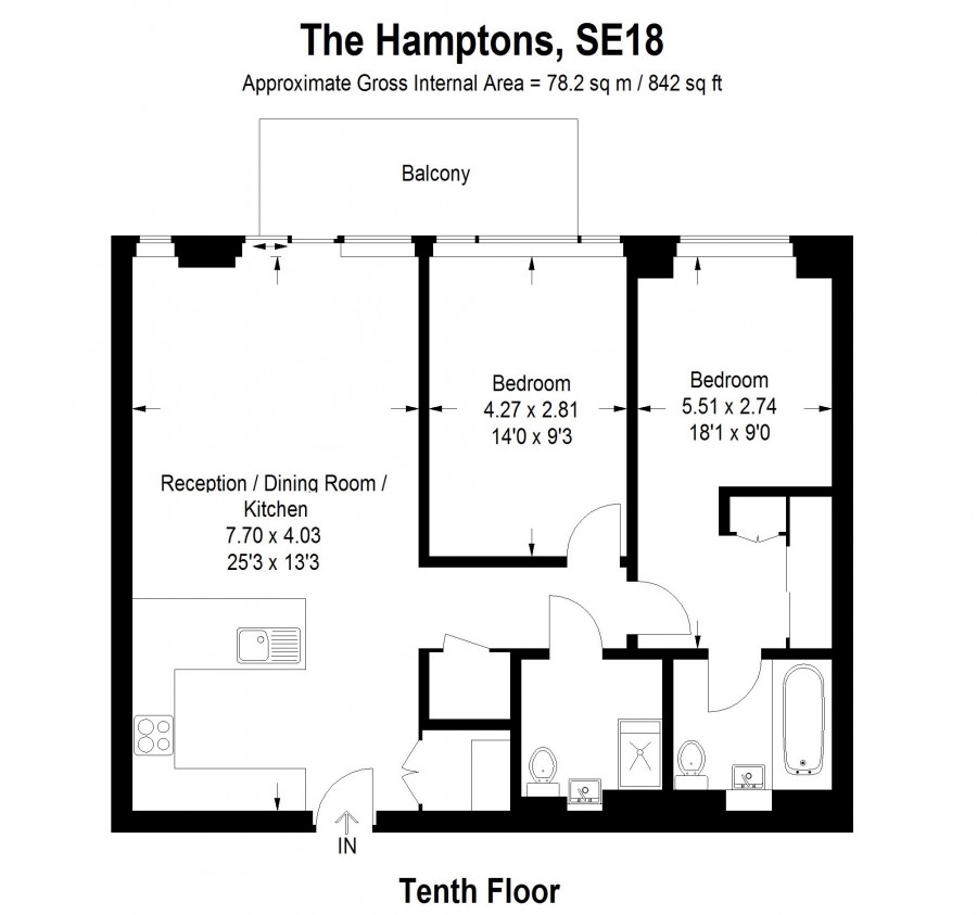 2 Bedrooms Flat to rent in Hampton Apartments, Duke Of Wellington Avenue SE18