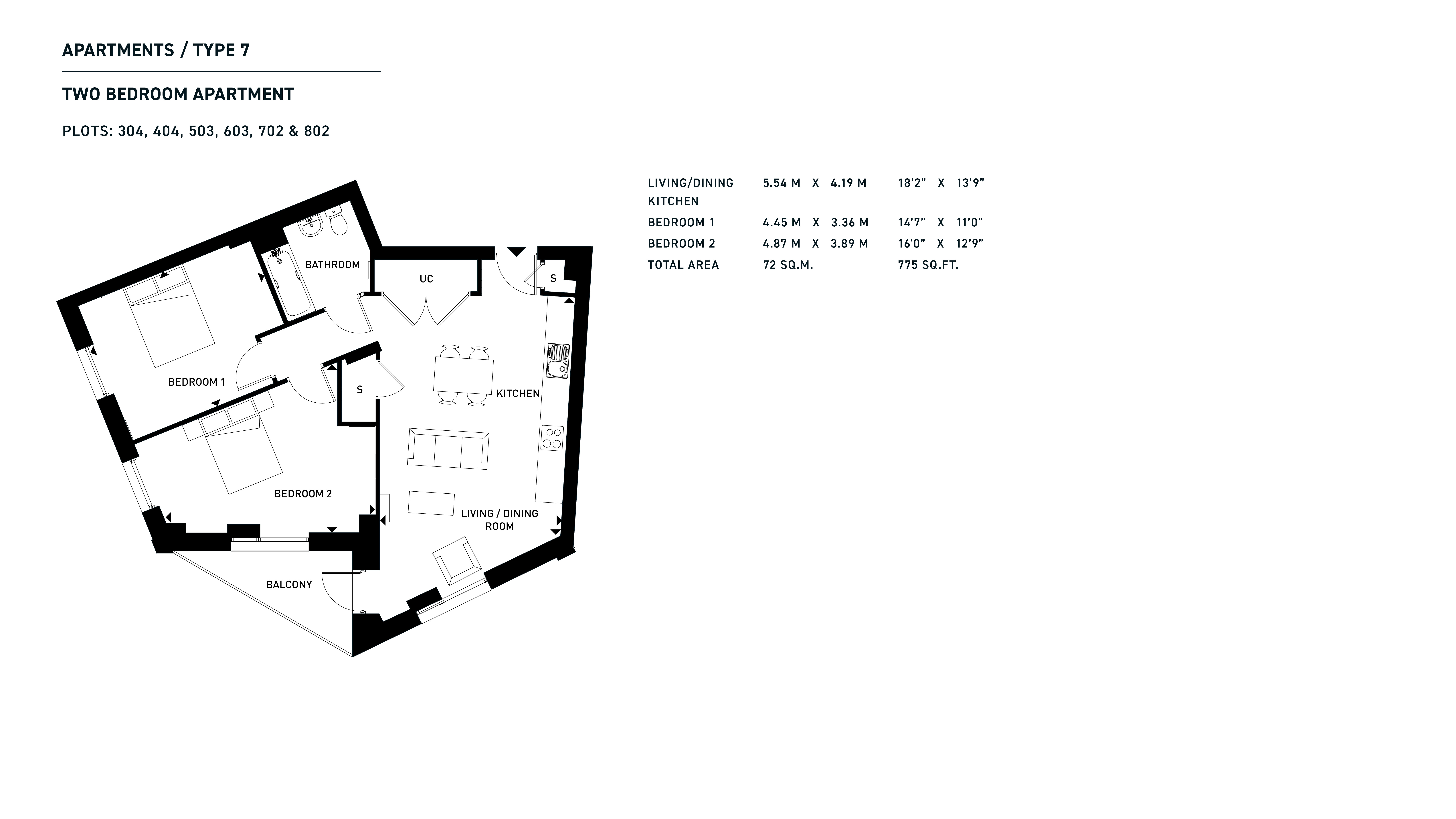 Plot 702 / Flat 108, Cherry Orchard Road, Croydon floorplan