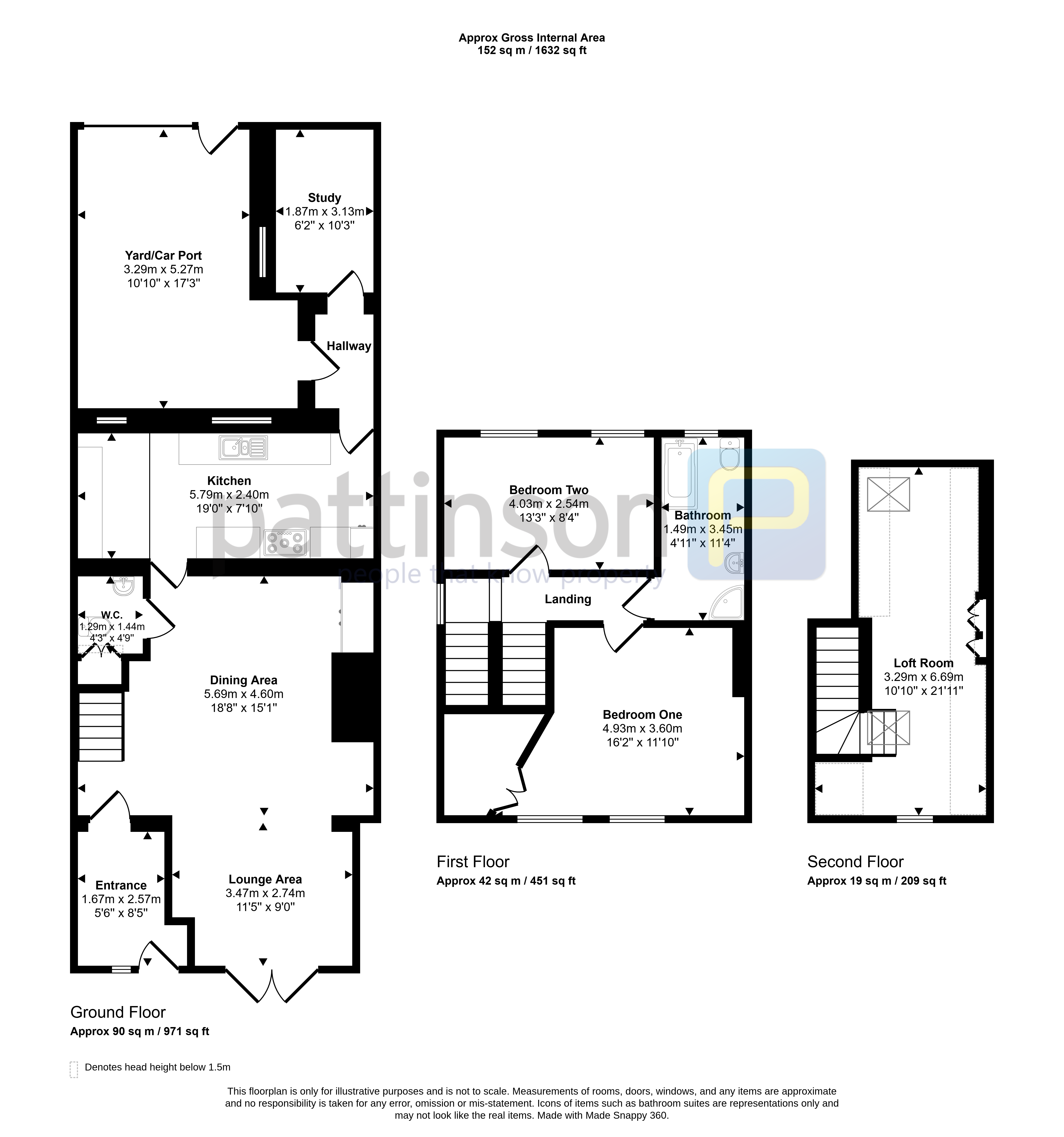 9, Henley Square, Morpeth floorplan