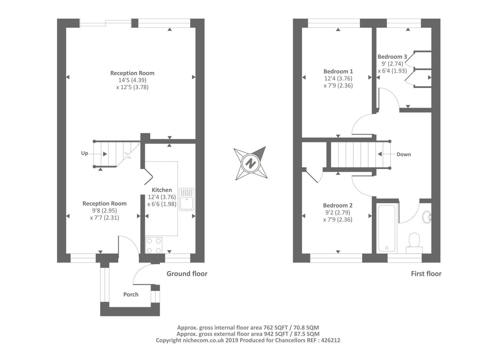 3 Bedrooms Terraced house for sale in Ryecroft Gardens, Camberley, Surrey GU17