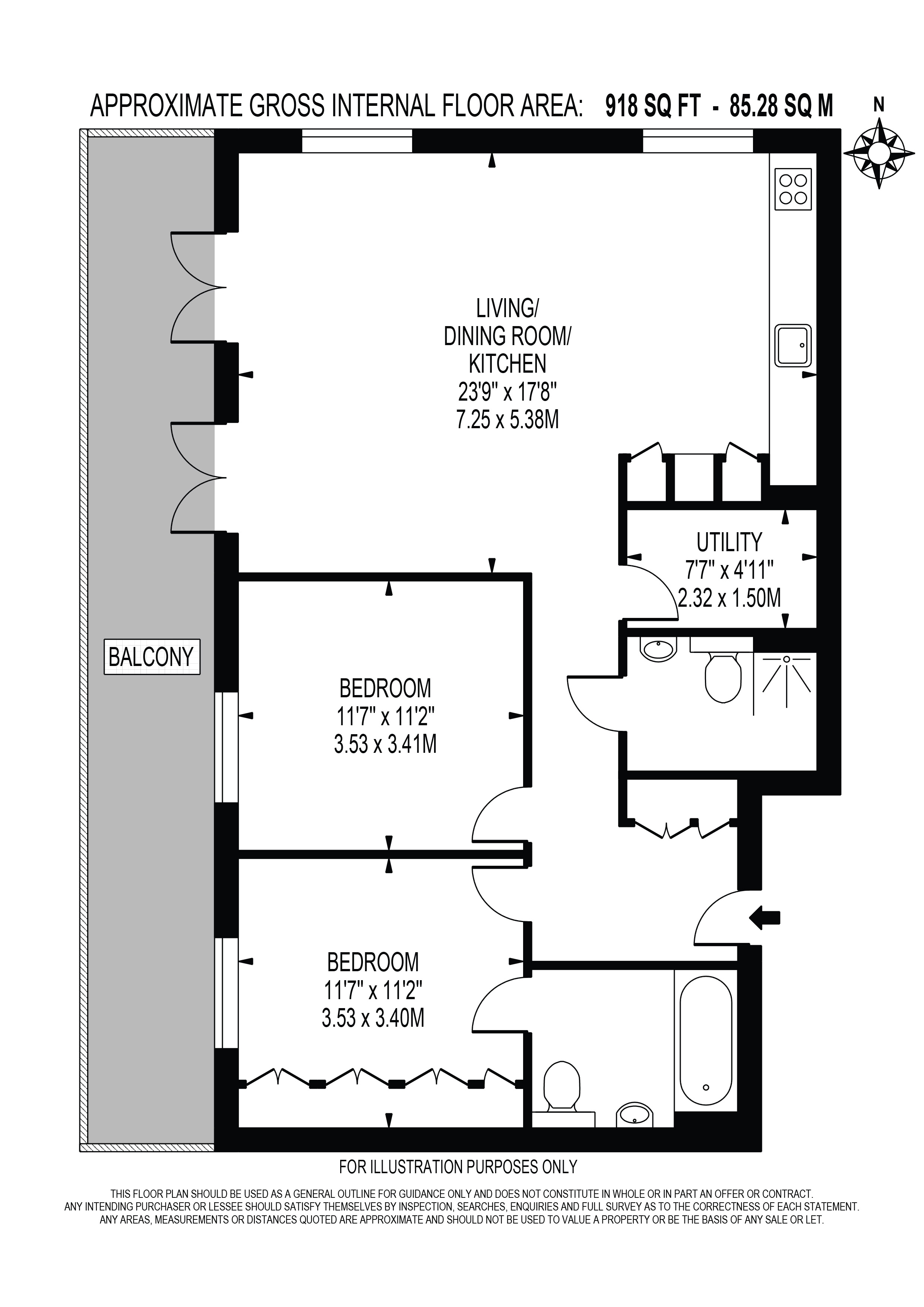 Apartment 2 Calville House 4, Ronalds Road, Brentford floorplan