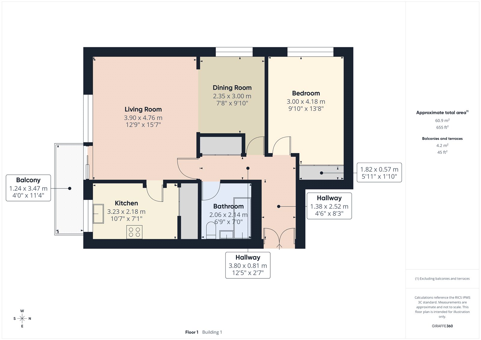 Flat 1, Villa Rosa Restaurant,, Shrubbery Road, North Somerset floorplan