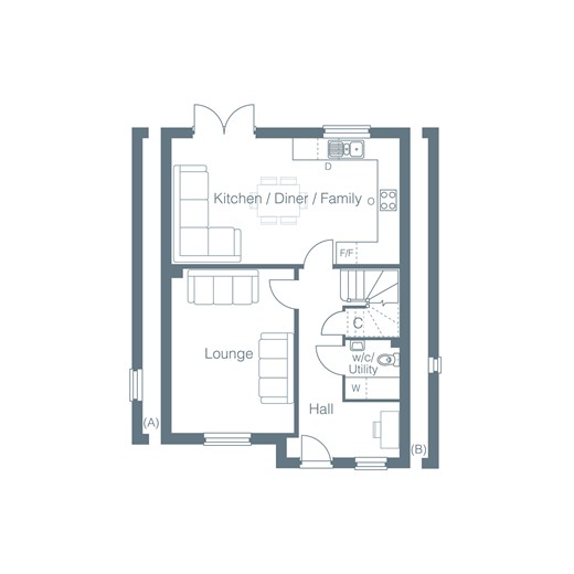 Cross Road Walmer, Deal floorplan