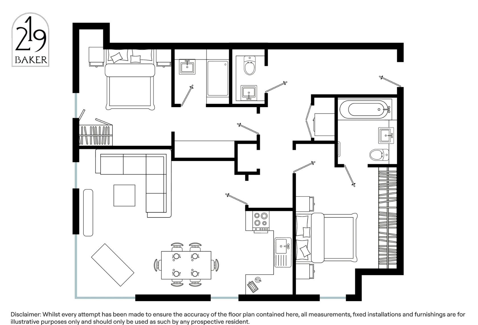 219 Baker Street, Marylebone floorplan