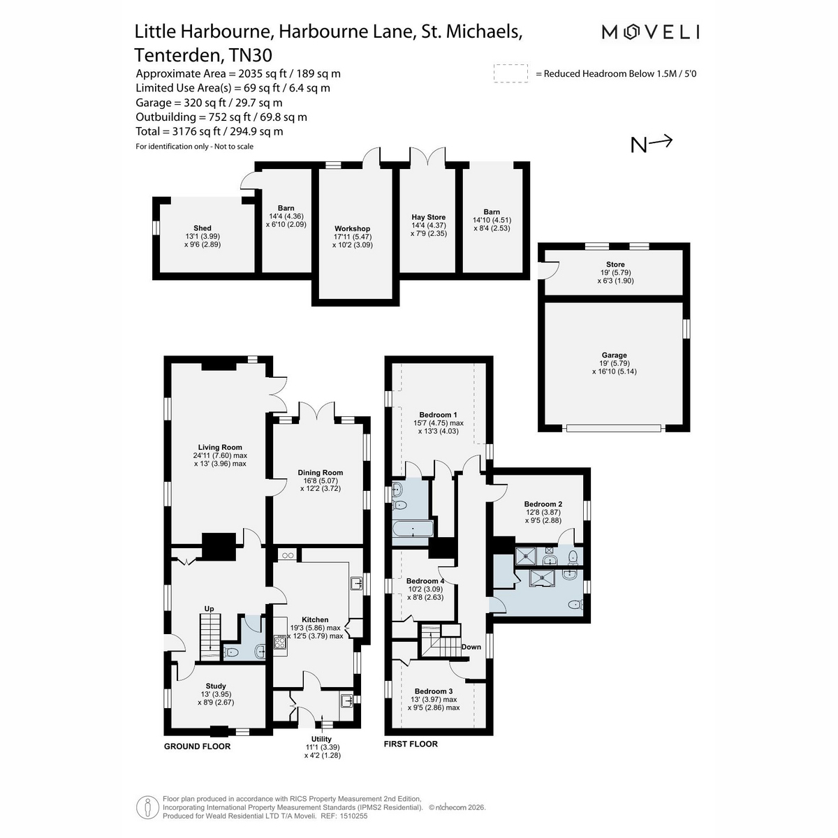 Little Harbourne, Harbourne Lane, Tenterden floorplan