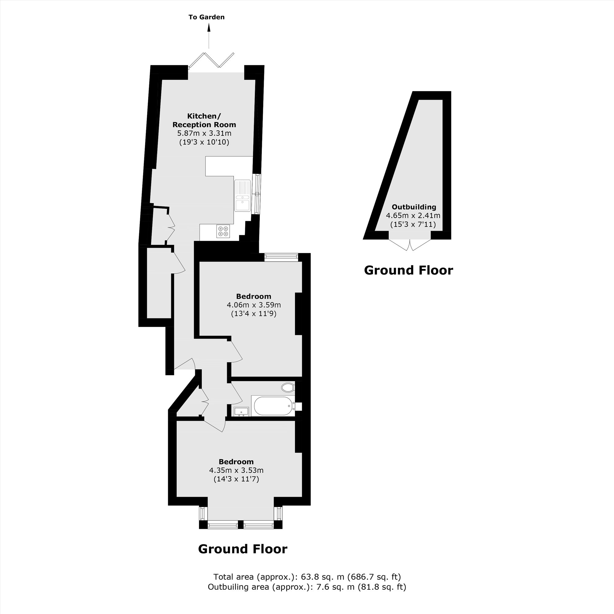 Flat A, 14, Bramshill Road, London floorplan