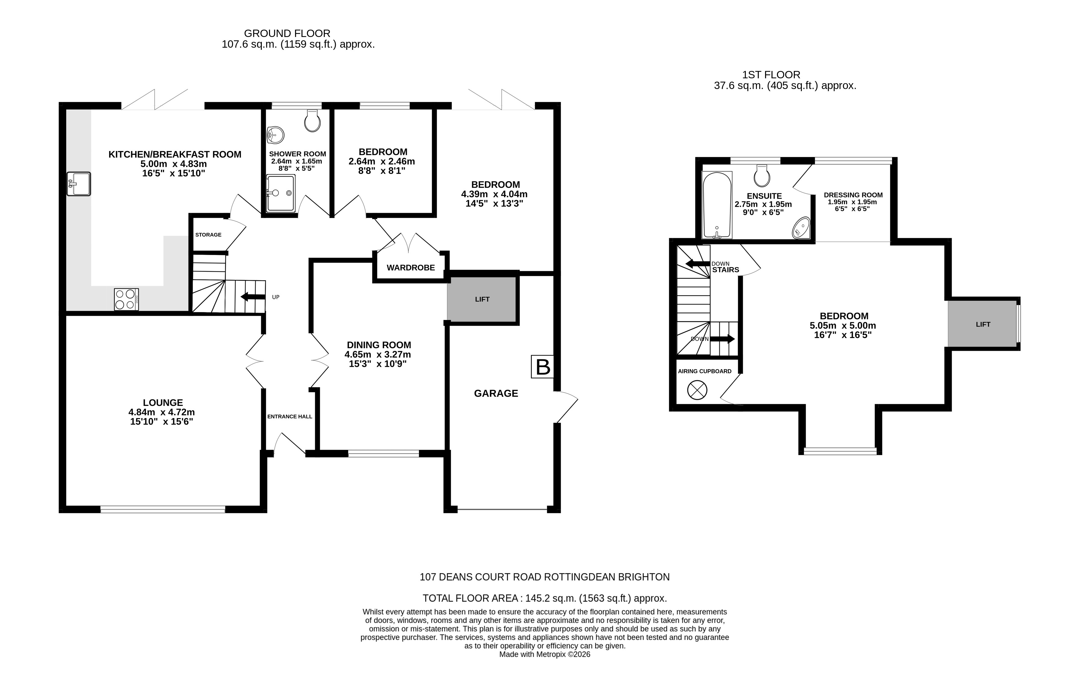 107, Dean Court Road, Rottingdean, Brighton floorplan