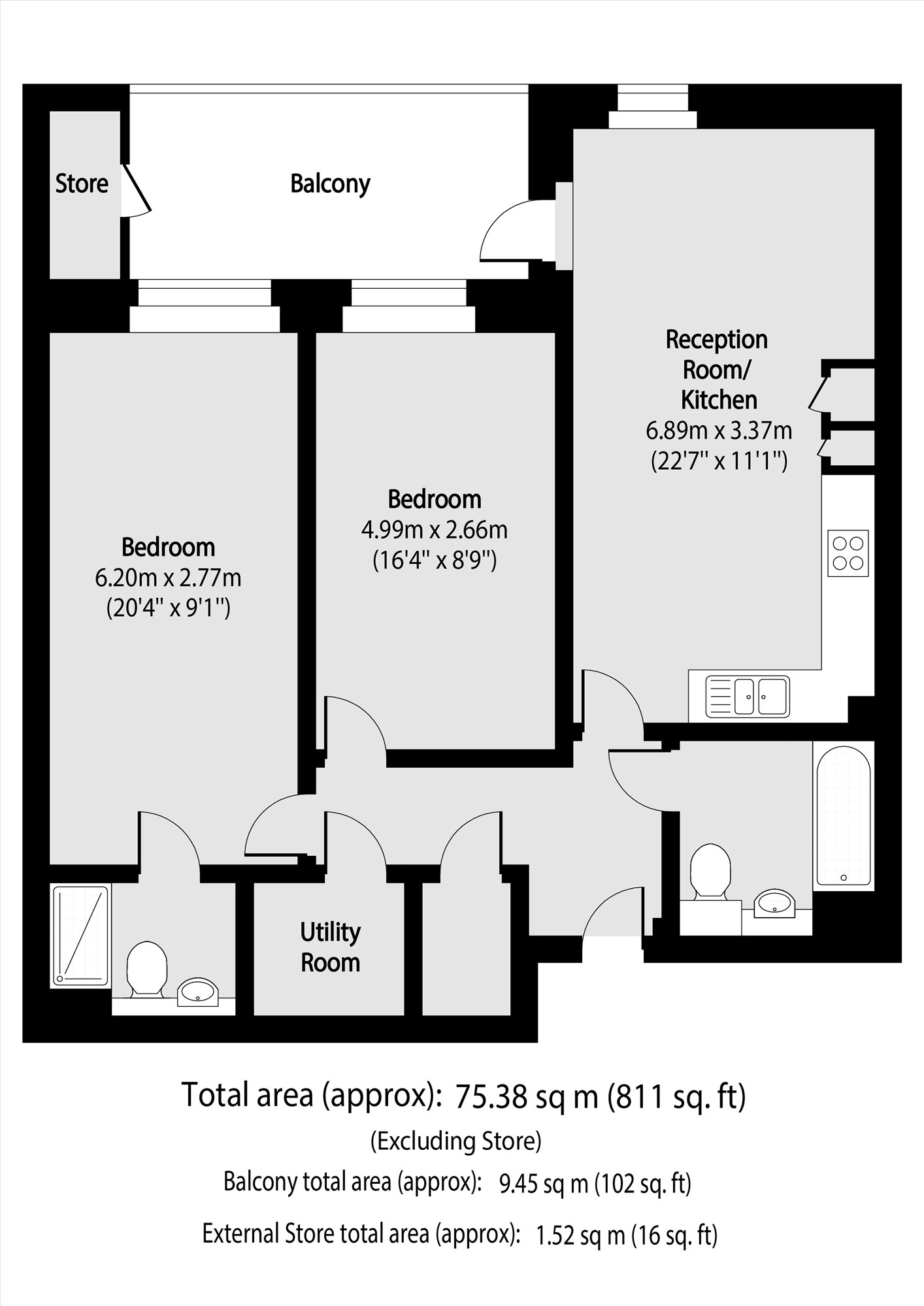 Flat 20, 84, Oakleigh Road North, London floorplan