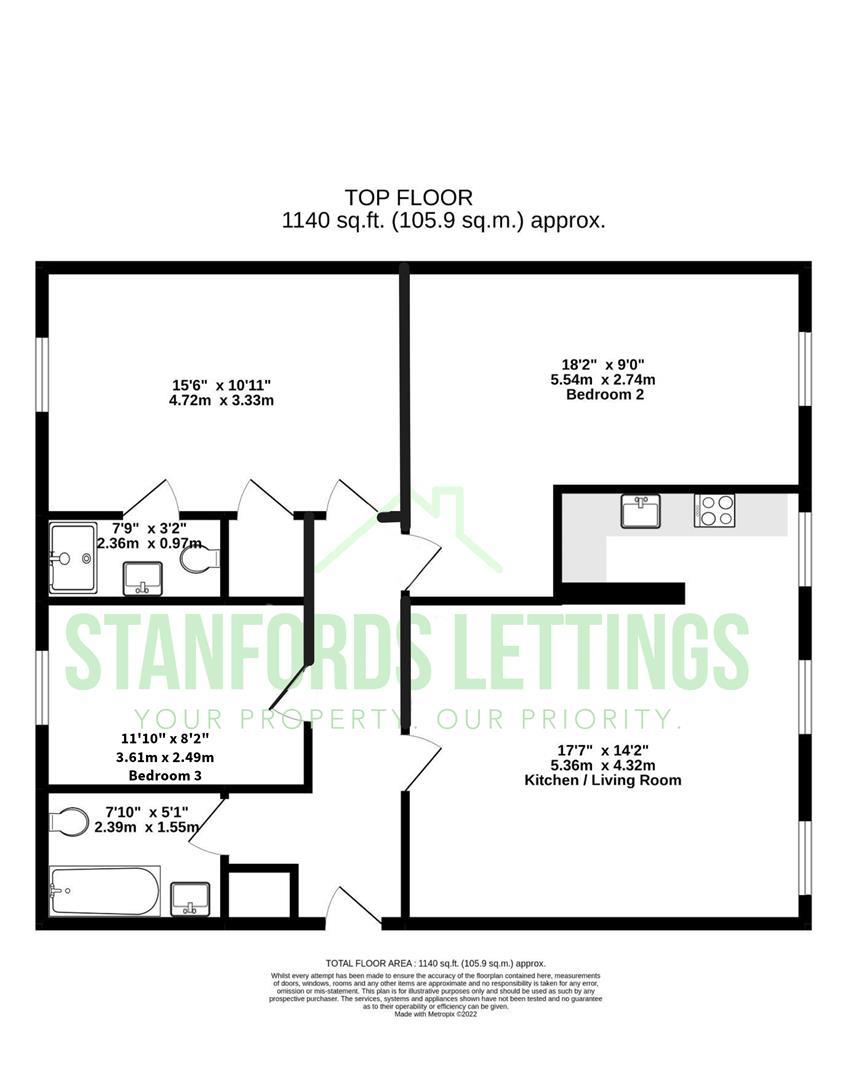 12, 7 Clarence Yard, Brighton floorplan