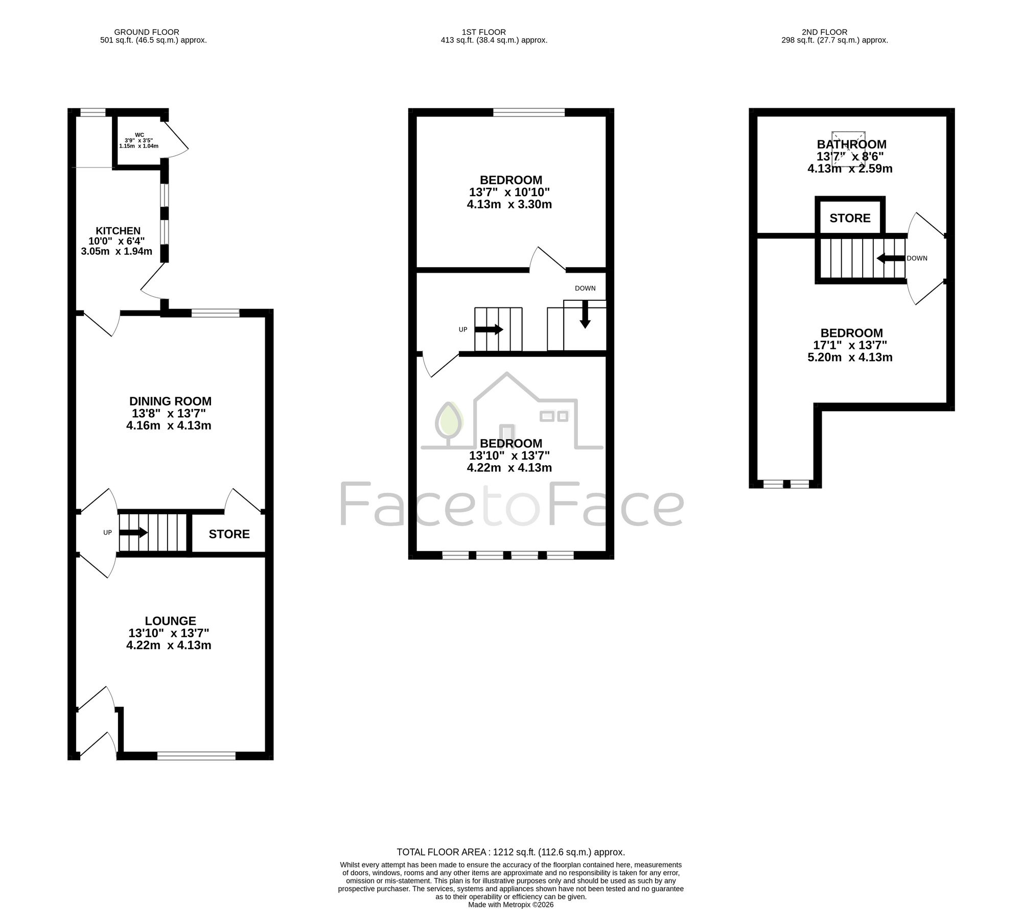 132 Rochdale Road, Todmorden floorplan