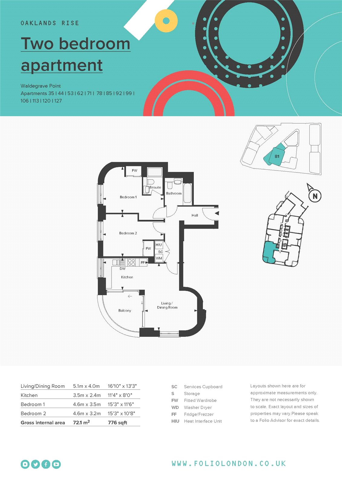Flat 35, Waldegrave Point,, 1 Green Street, London floorplan