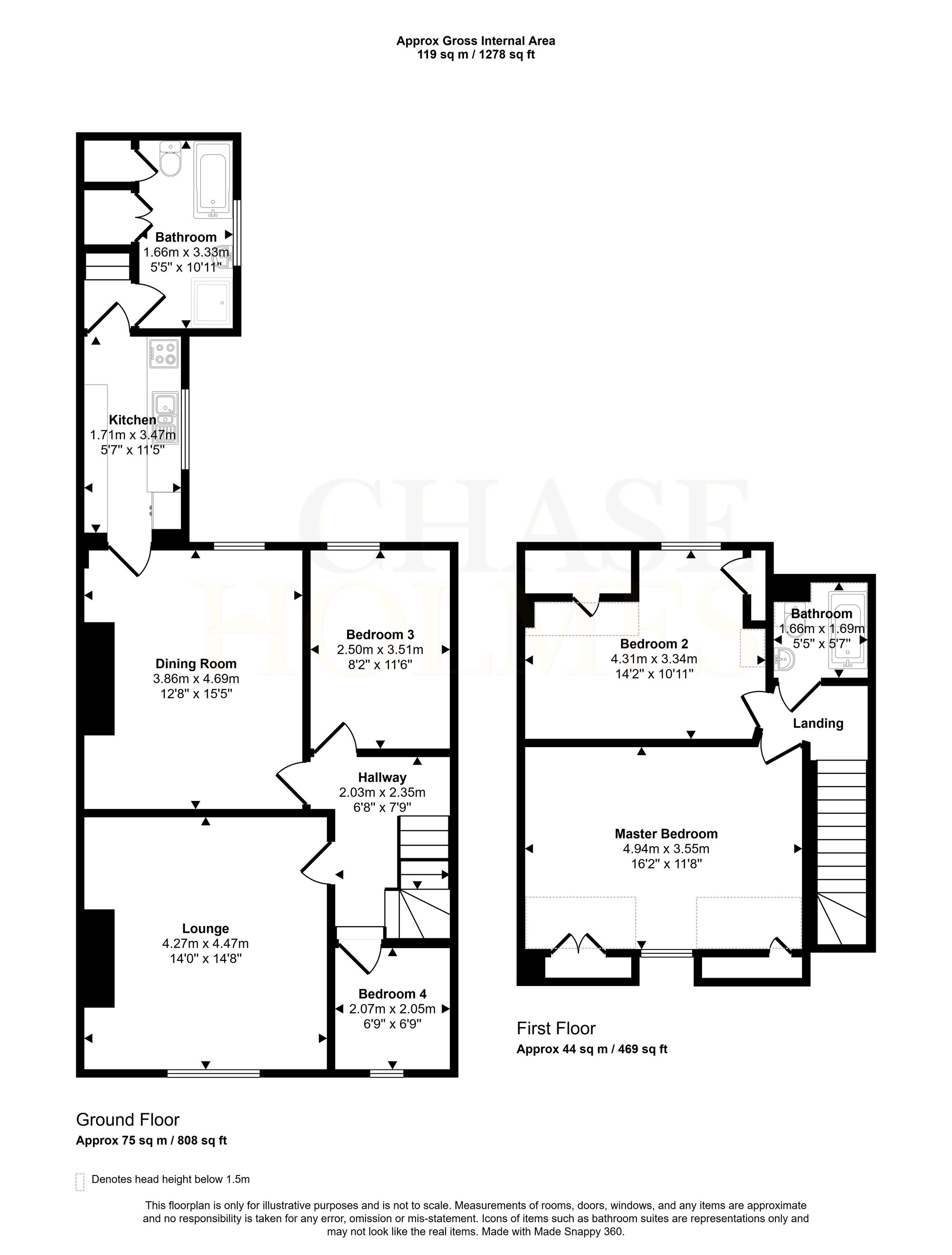 15 Albany Street West, South Shields floorplan