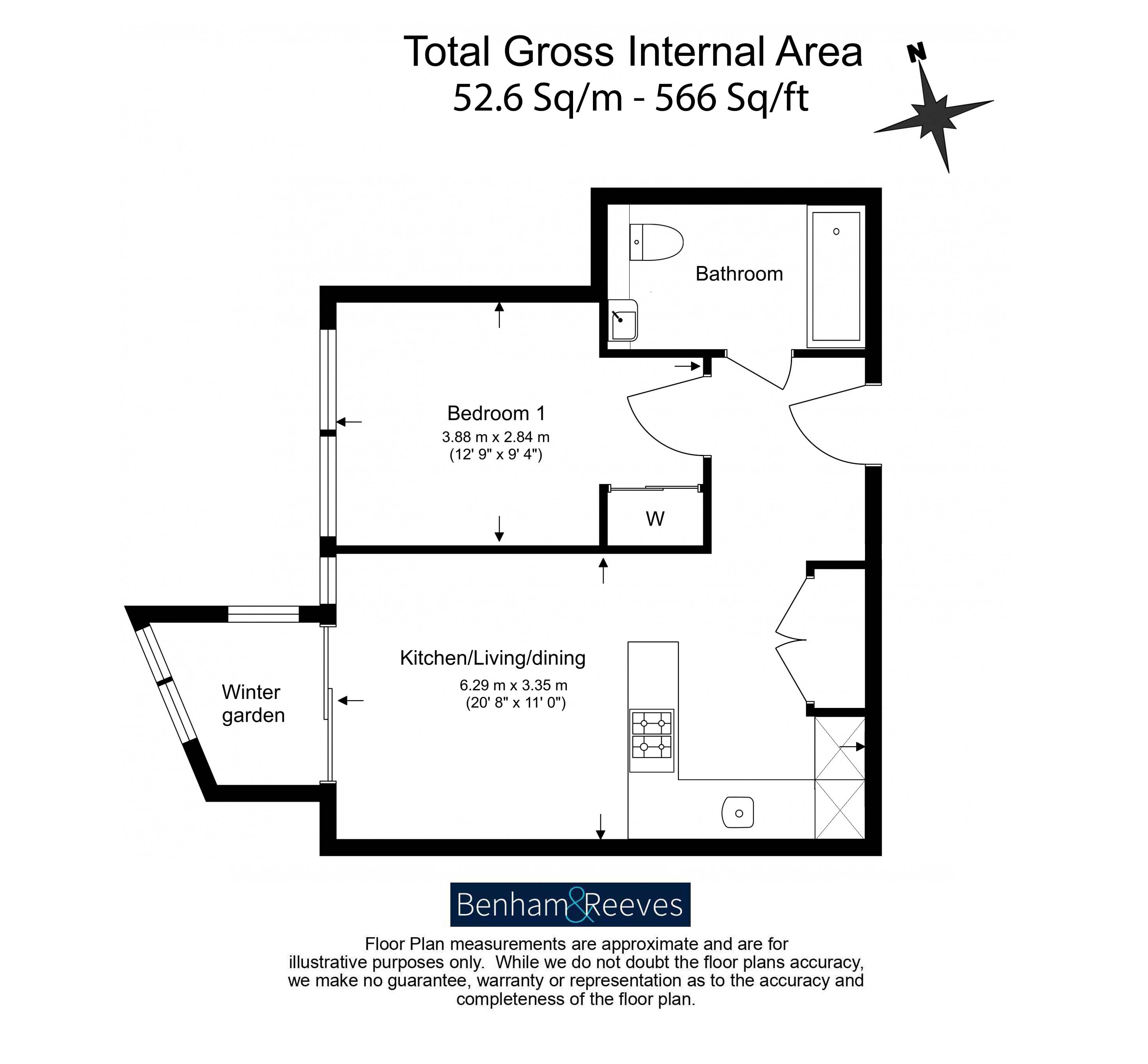 Flat 2709 Damac Tower, 67, Bondway, London floorplan