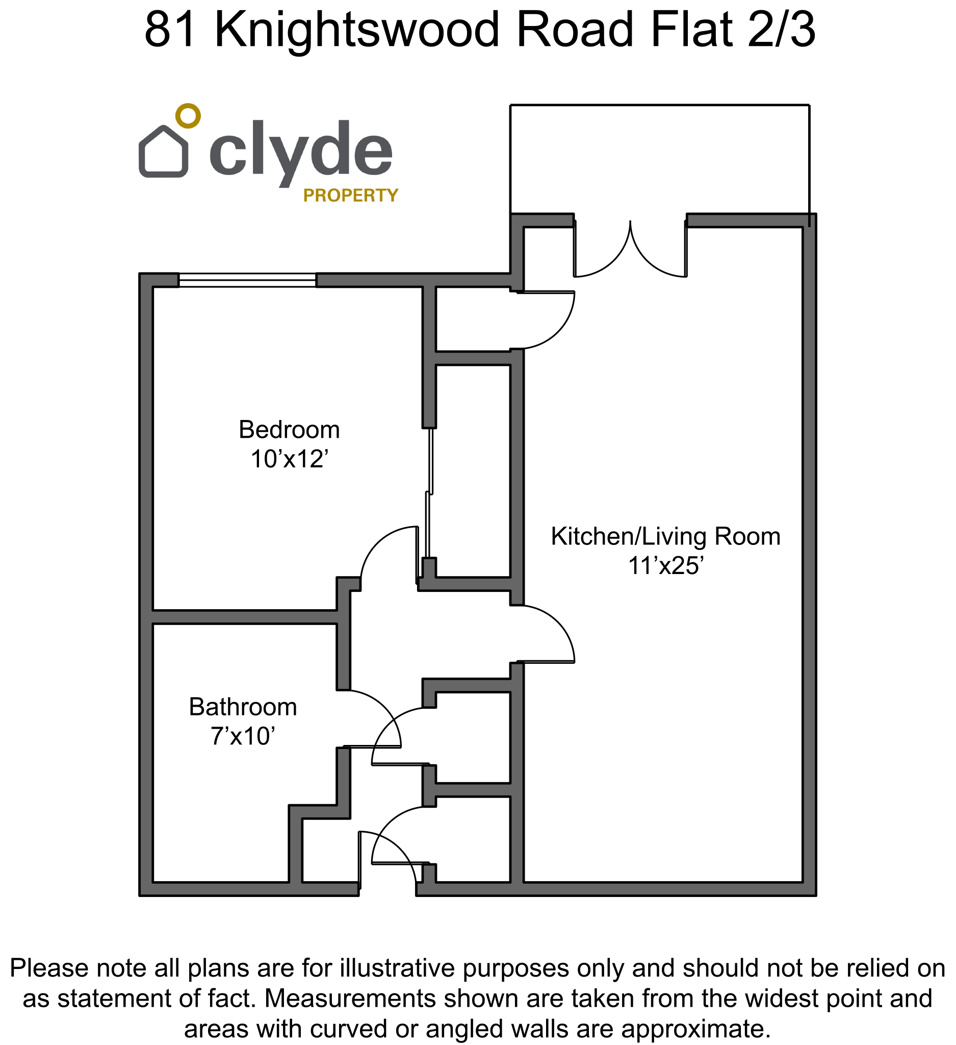 2/3, 81, Knightswood Road, Glasgow floorplan