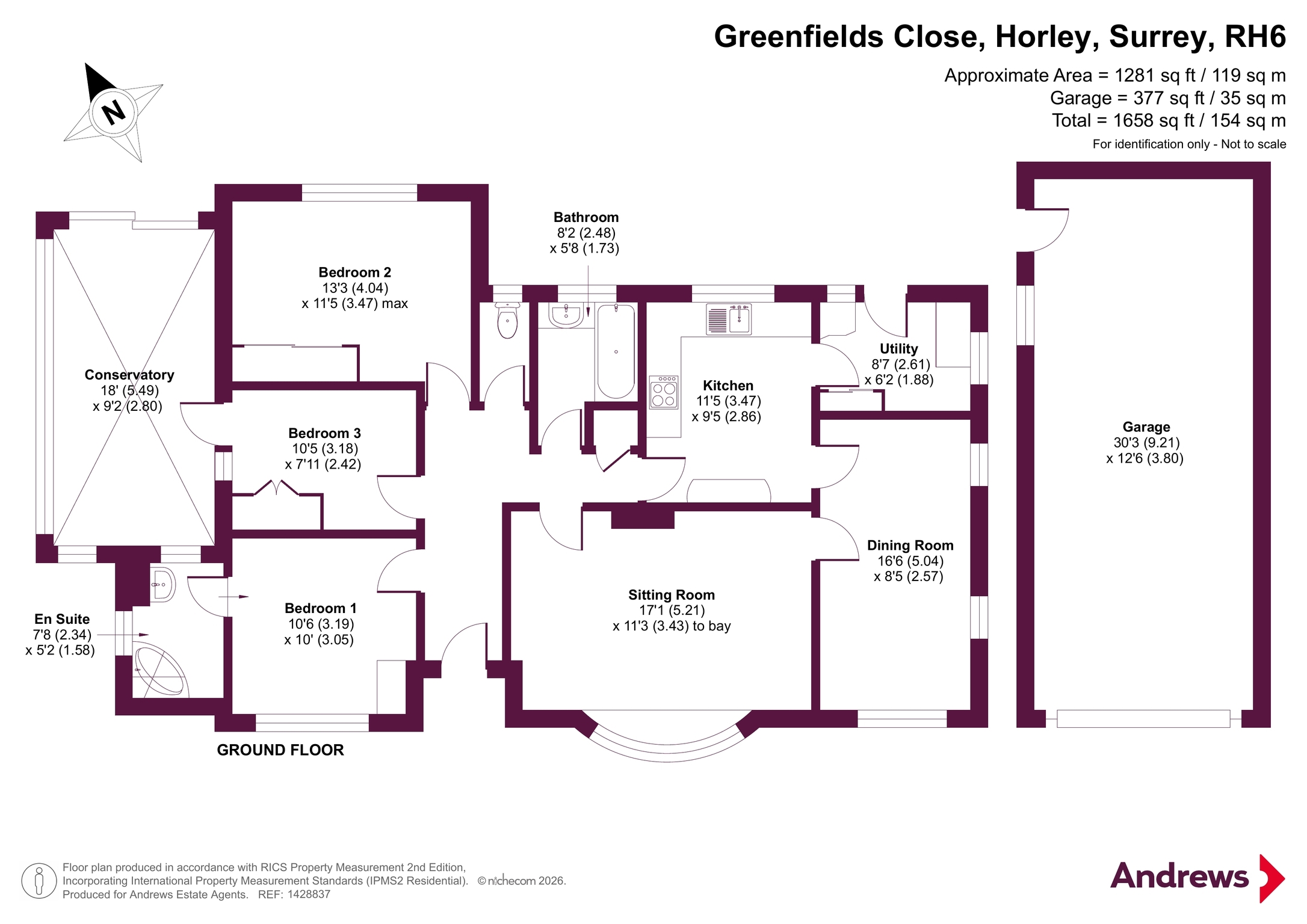4, Greenfields Close, Surrey floorplan