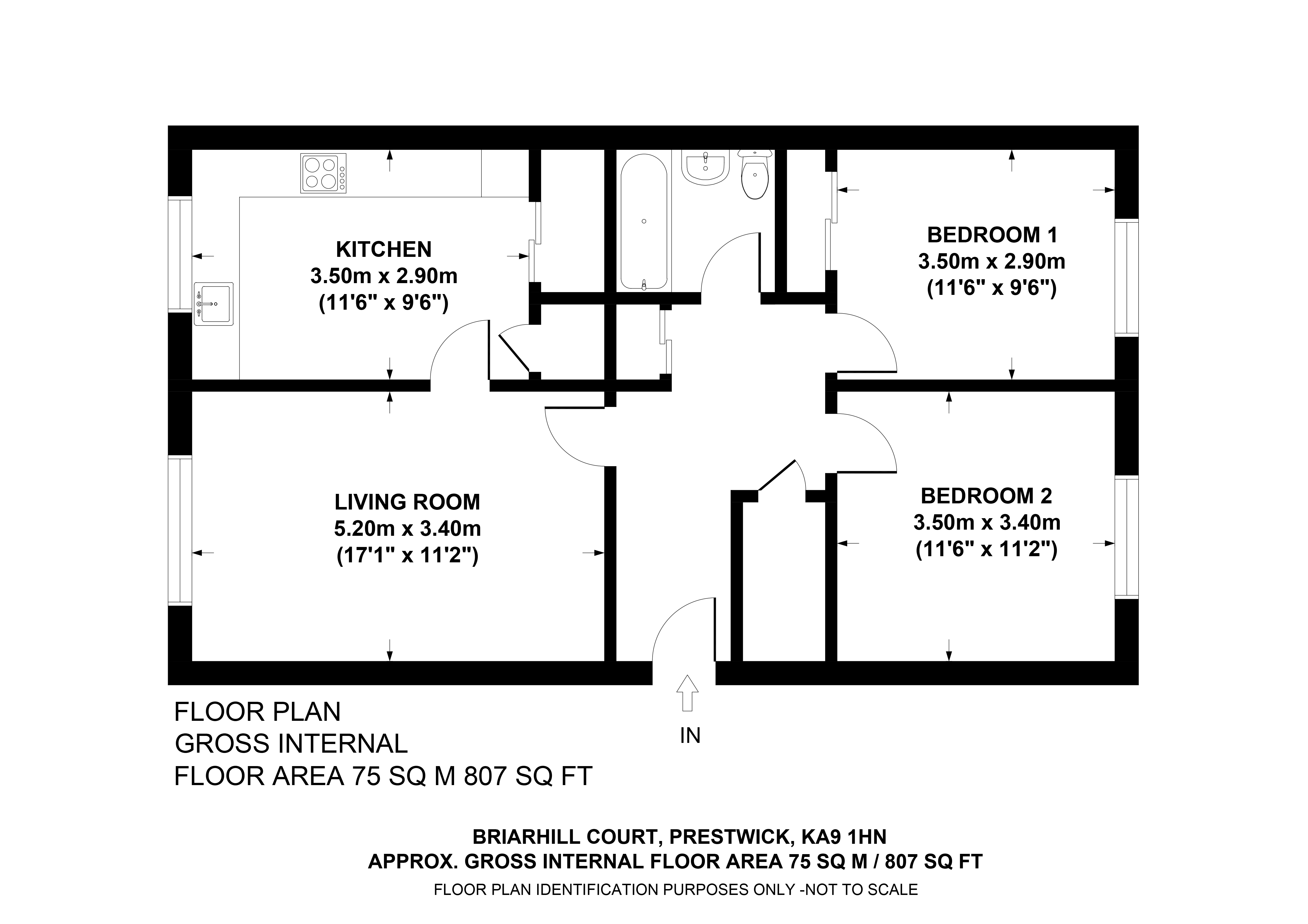 2 Bedrooms Flat for sale in Briarhill Court, Prestwick KA9