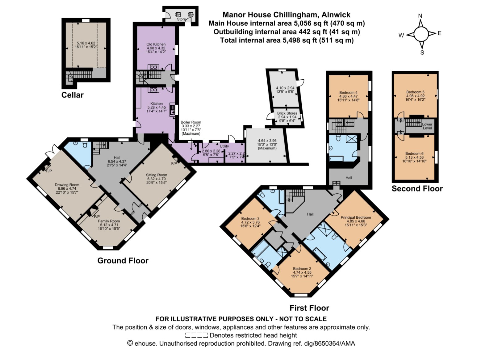Manor House,, Chillingham, Northumberland floorplan
