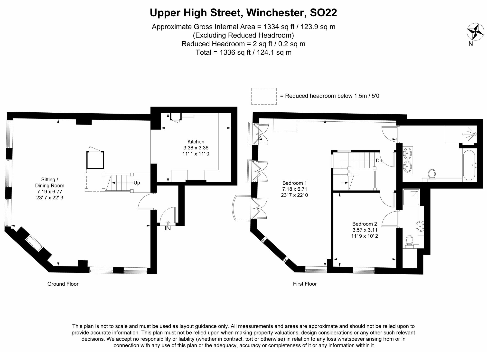 Flat 1, Wessex Court 4A Upper High Street, Winchester floorplan