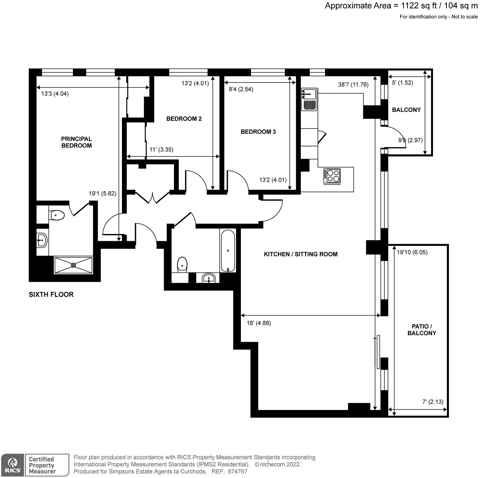 Henry Macaulay Avenue, Kingston Upon Thames KT2, 3 bedroom flat for