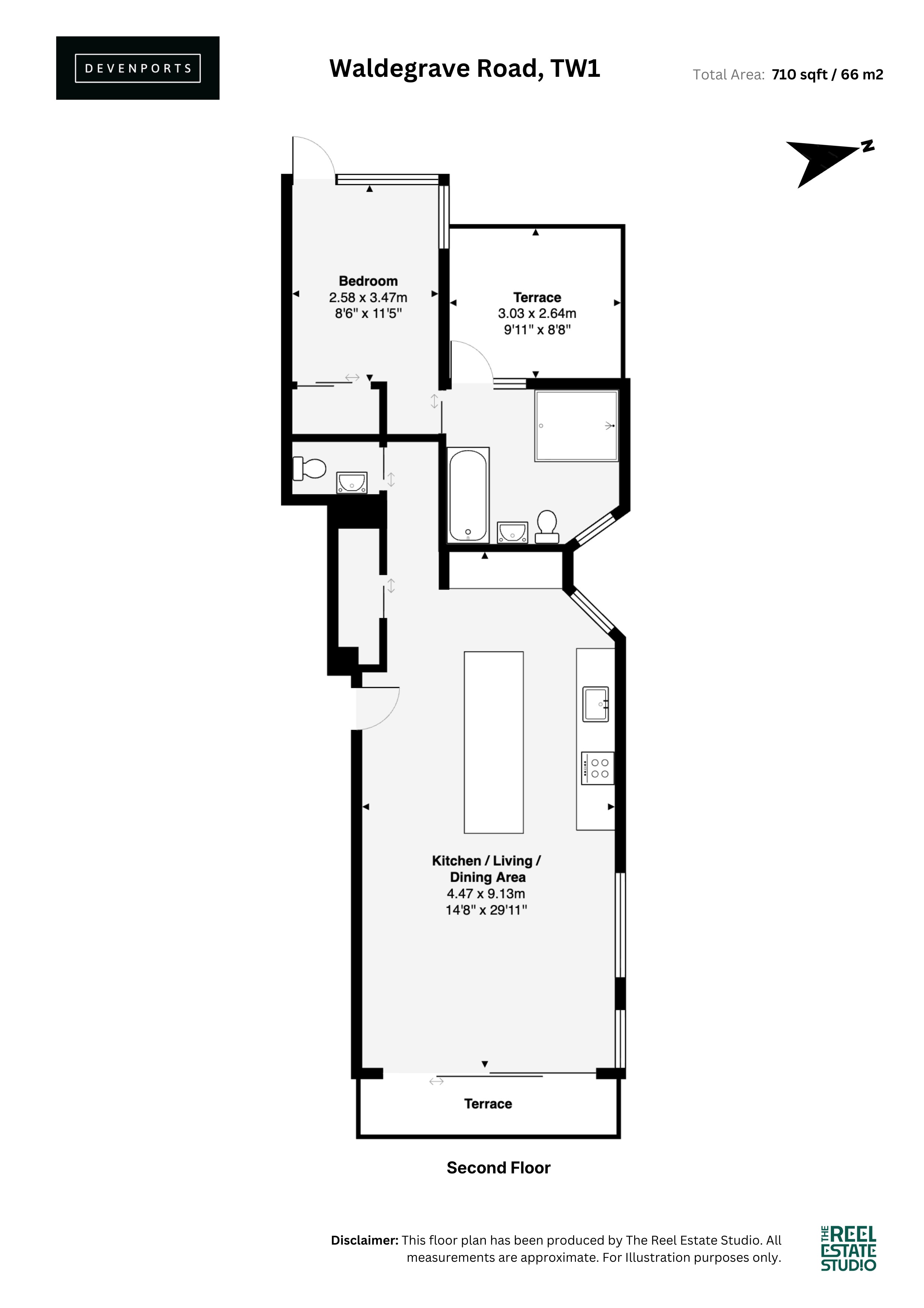 Flat 3, 279, Waldegrave Road, Twickenham floorplan