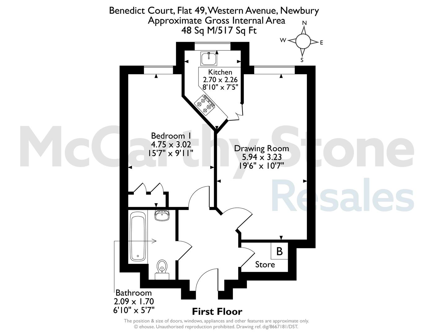 49 Benedict Court, Western Avenue, Newbury floorplan