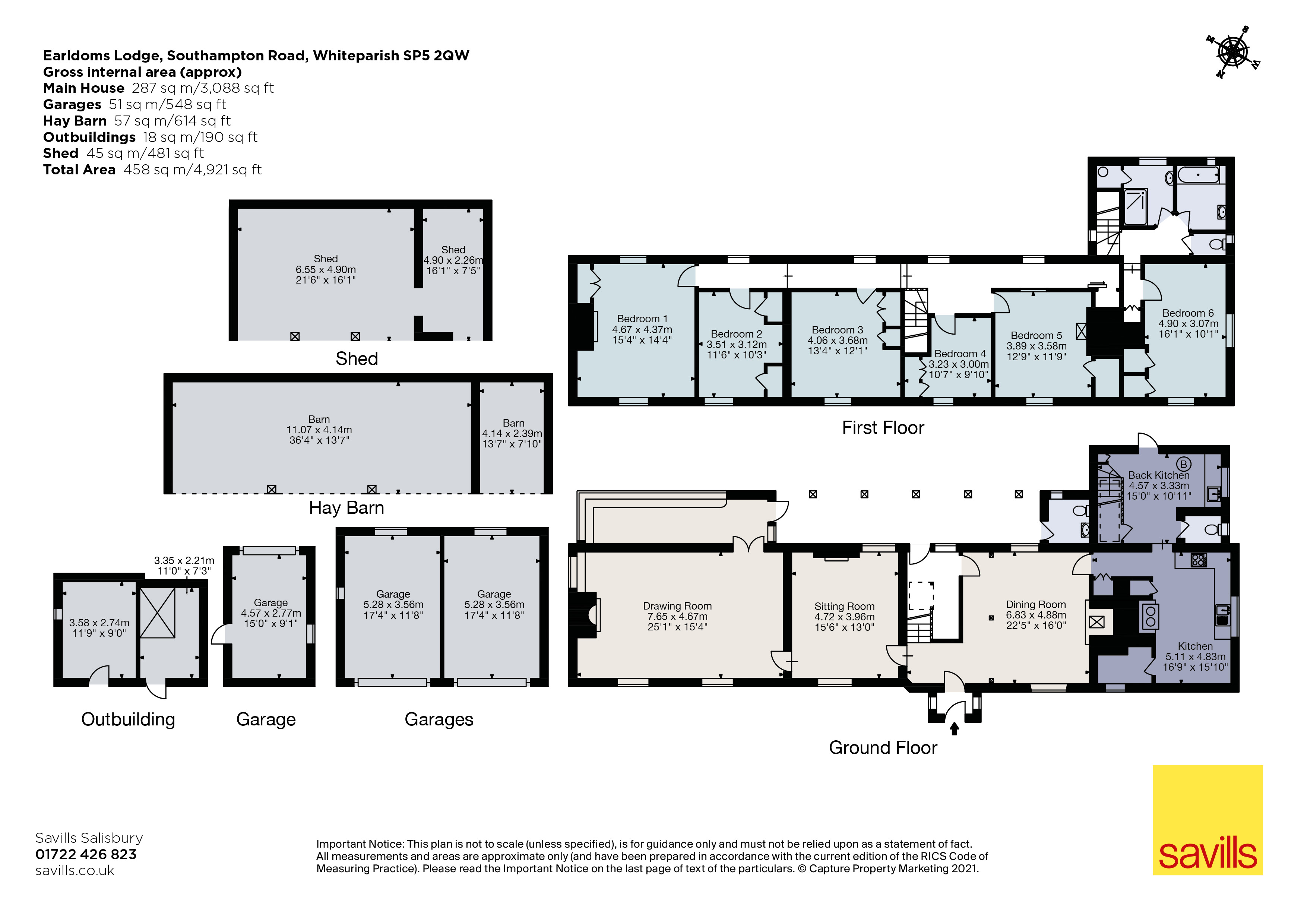 Southampton Road, Whiteparish, Salisbury SP5, 6 bedroom detached house