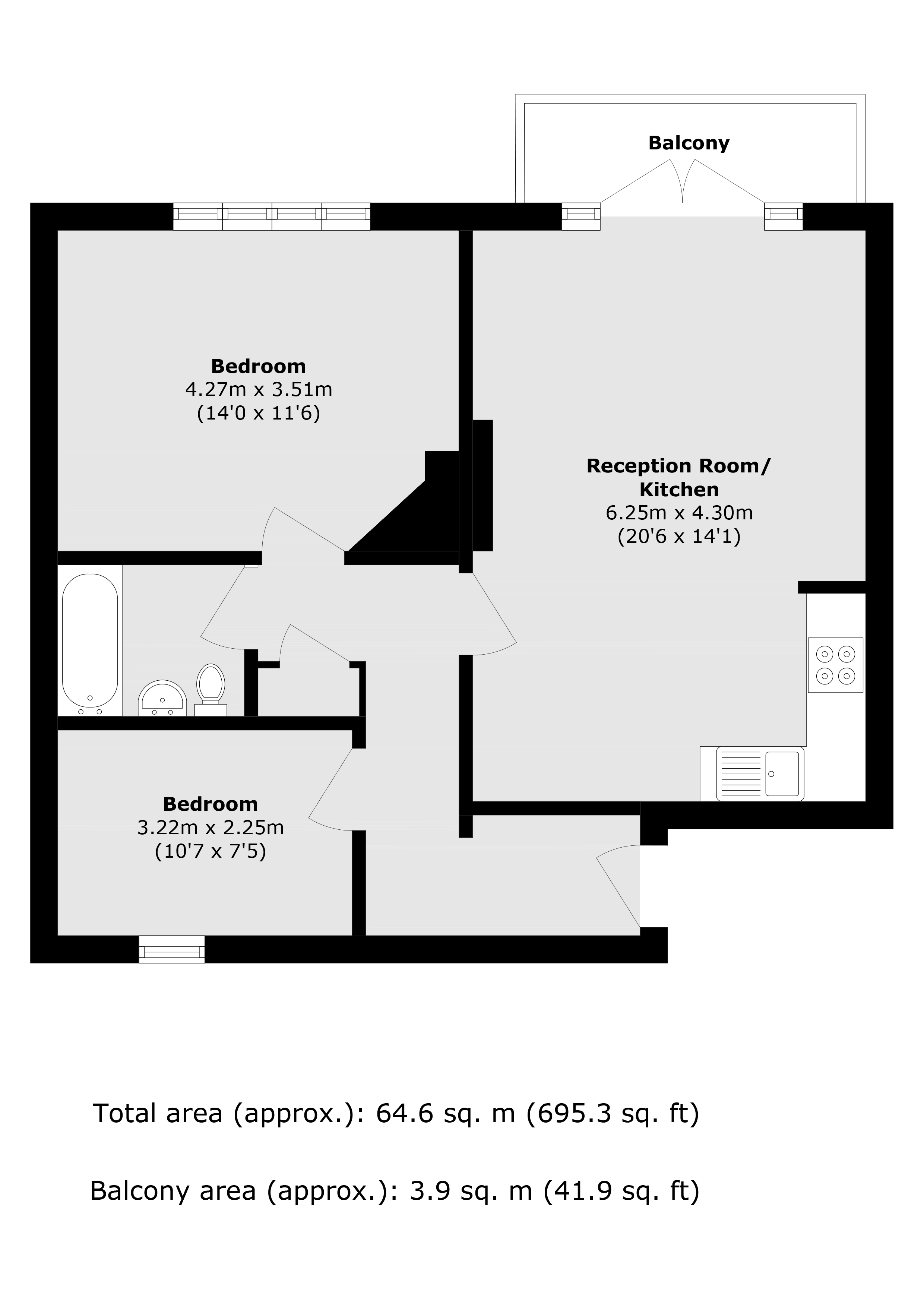 12, Nemus Apartments, 21-43, Bush Road, London floorplan