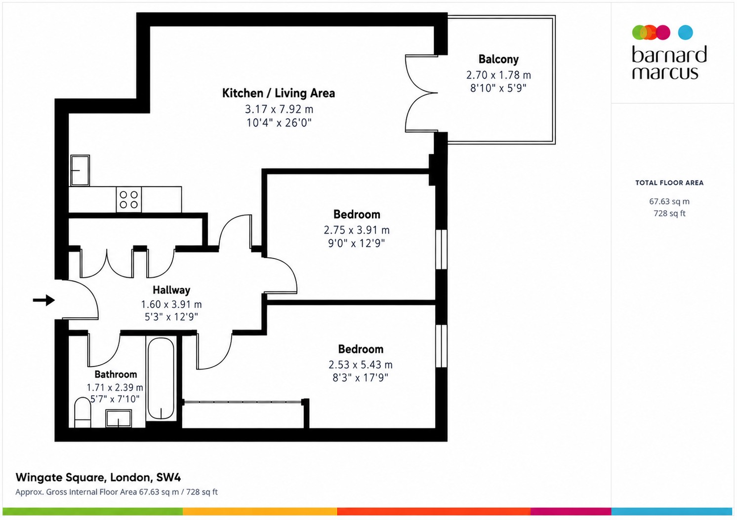 112, Wingate Square, London floorplan