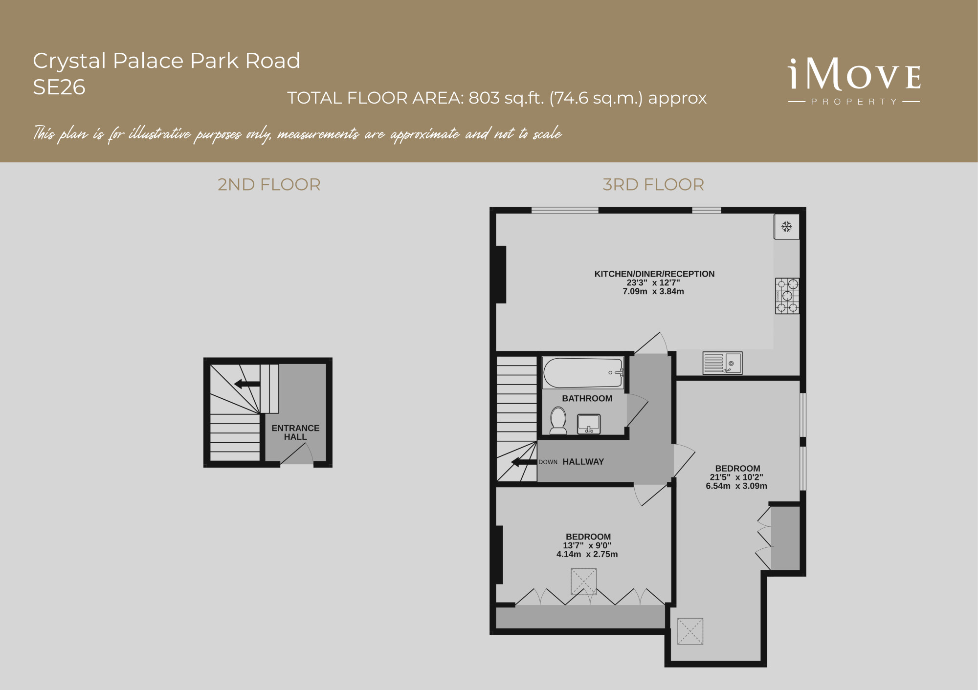 94 Loft Apartment,, Crystal Palace Park Road, London floorplan