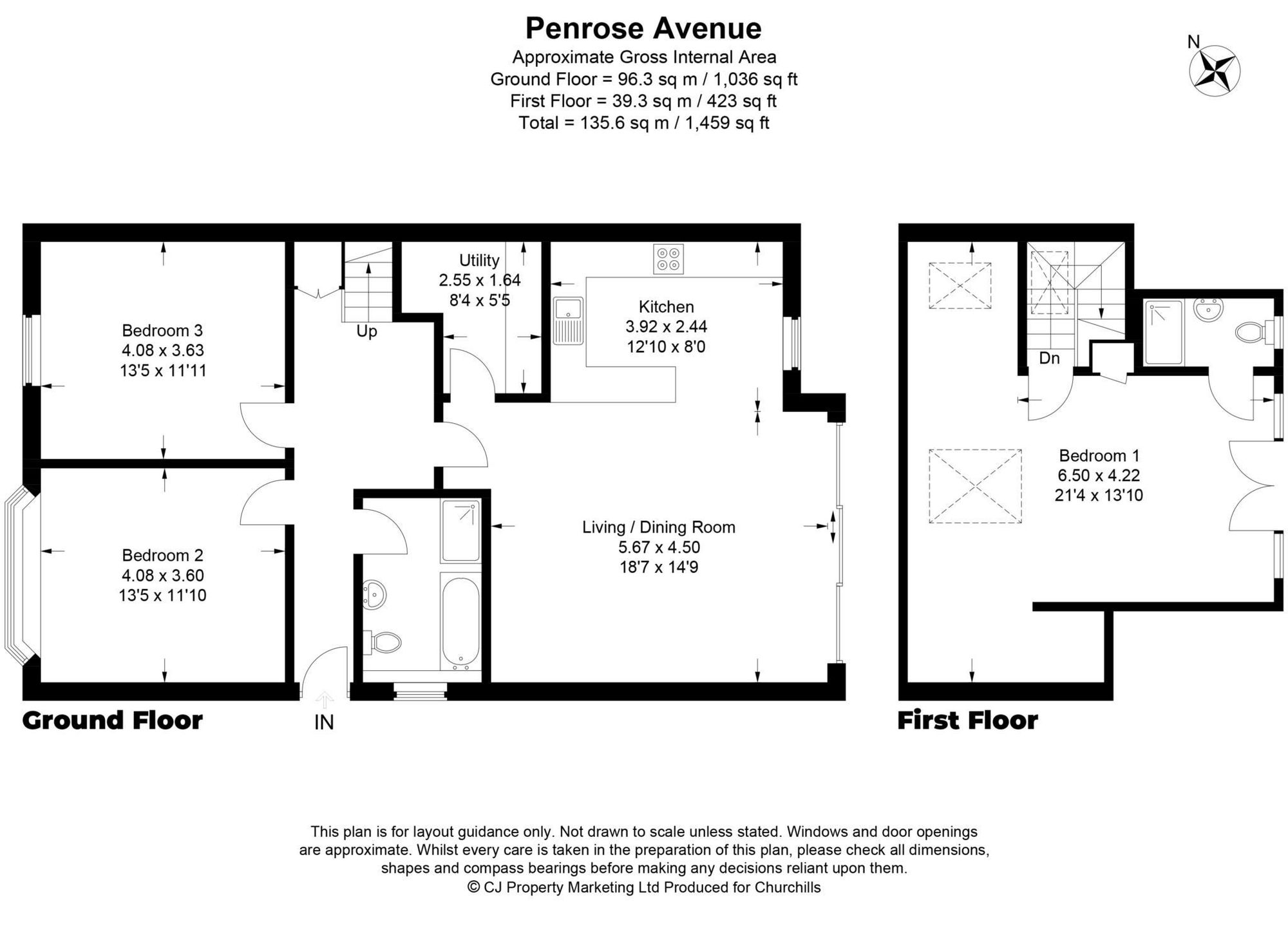 75, Penrose Avenue, Hertfordshire floorplan