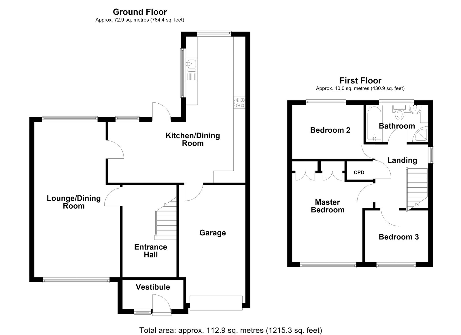 Totnes Drive, Cramlington floorplan