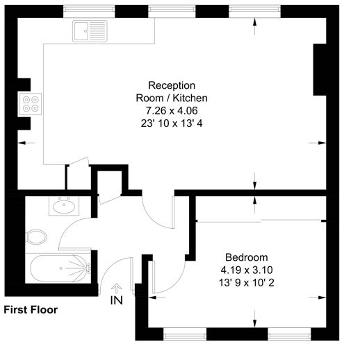 Apartment 2, 74-78, Marlyebone Lane, Marylebone floorplan