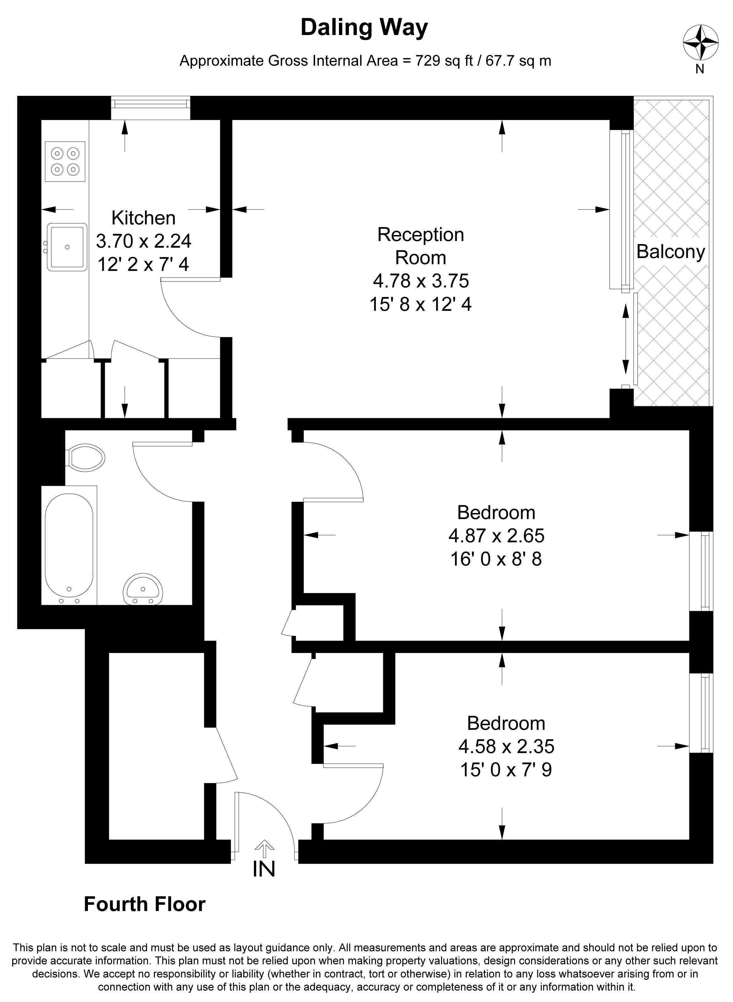 Flat 16, Wilmer House, Daling Way, Bow floorplan