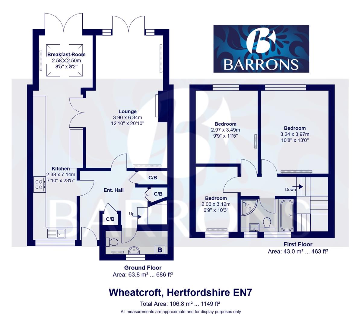 155, Wheatcroft, Cheshunt floorplan