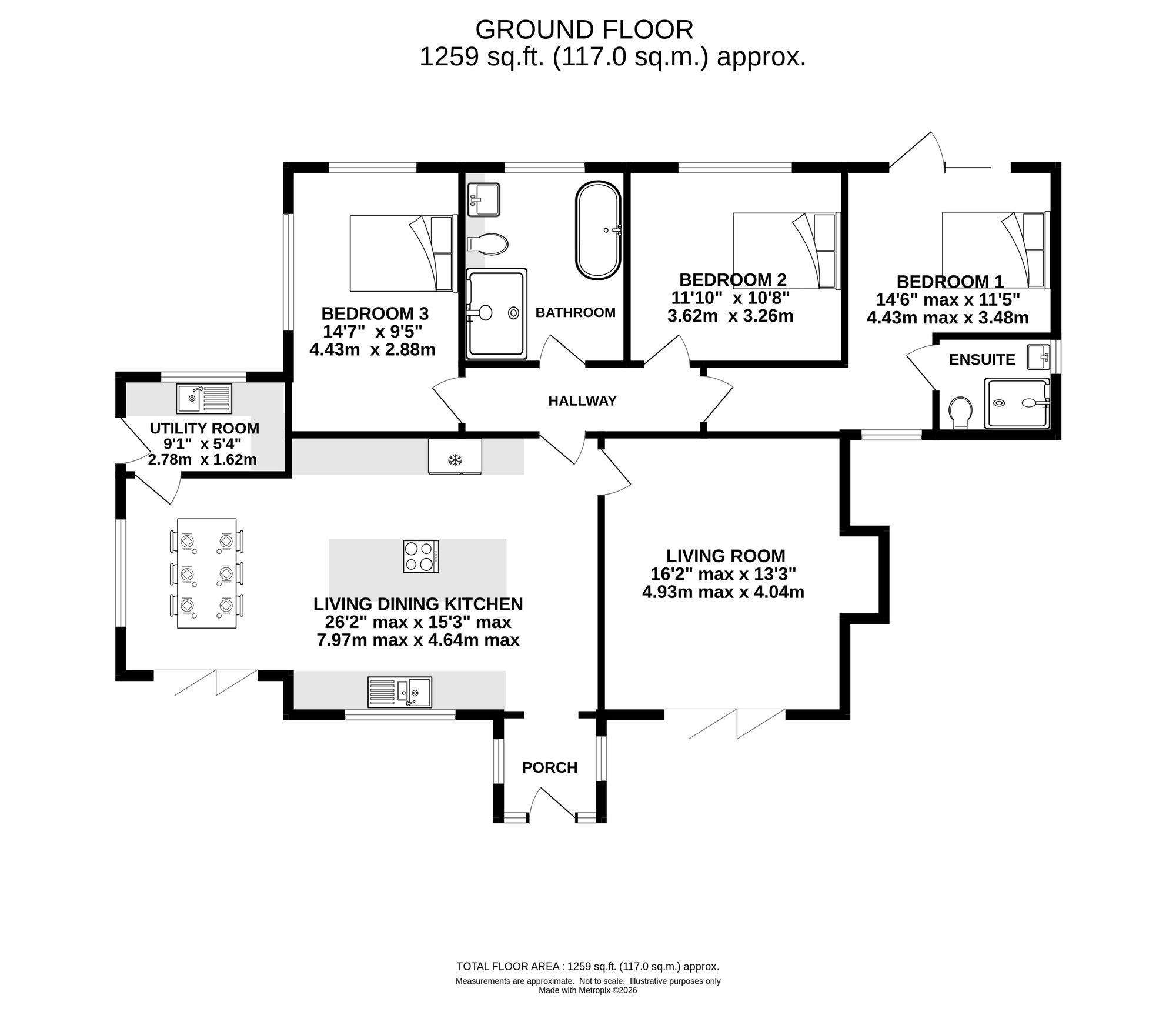 The Bungalow Church Street, Northwich floorplan