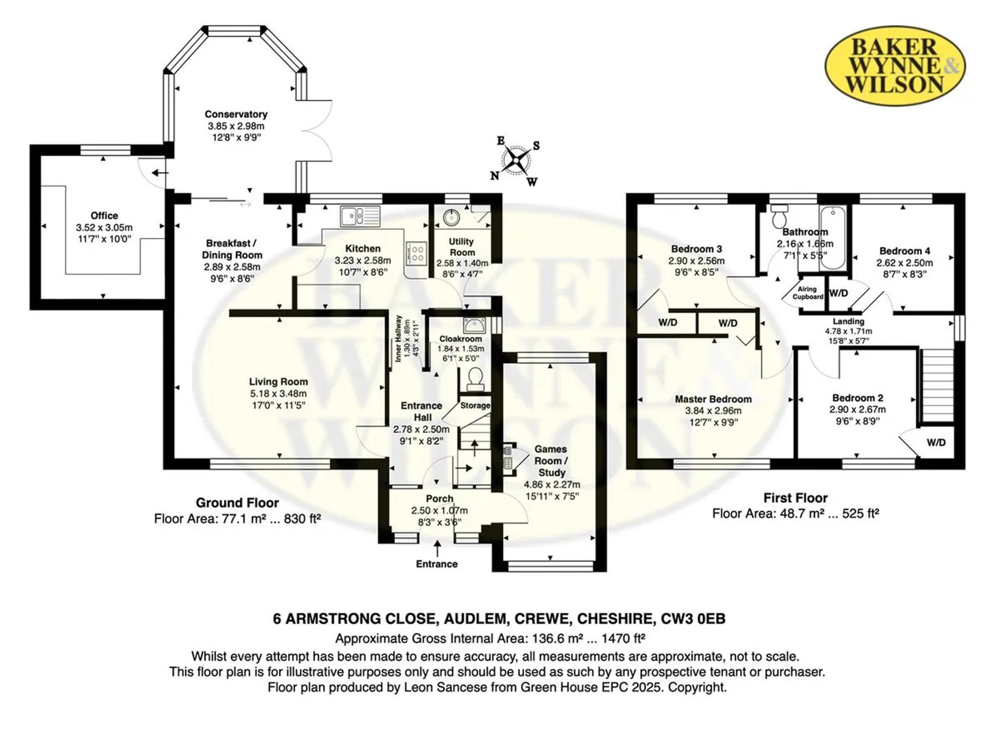6 Armstrong Close, Crewe floorplan