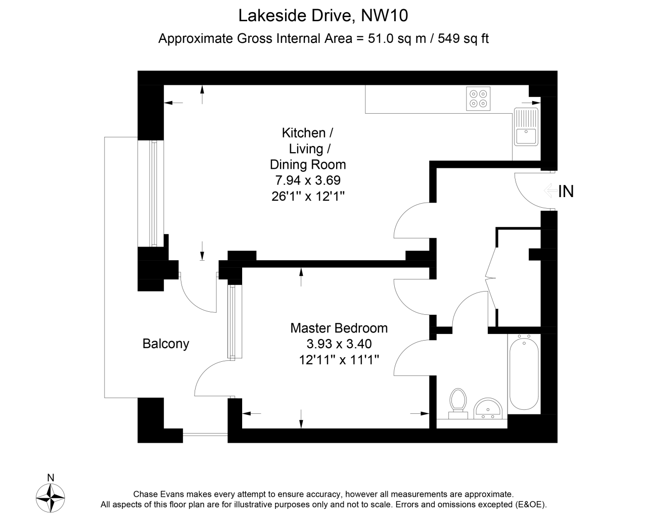 Flat 45,, Viscount House, Regency Heights, London floorplan