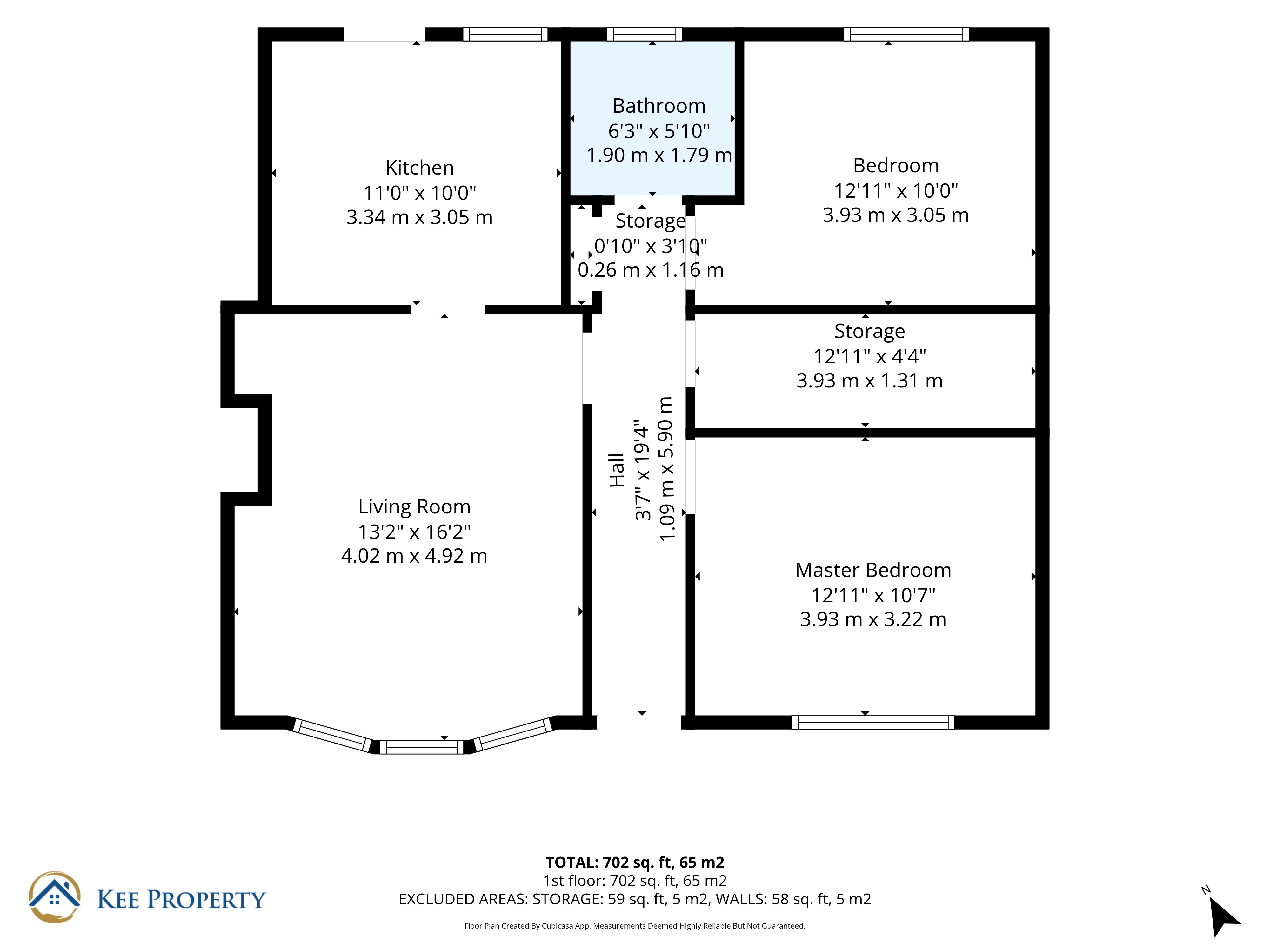 64, Curzon Street, Glasgow floorplan