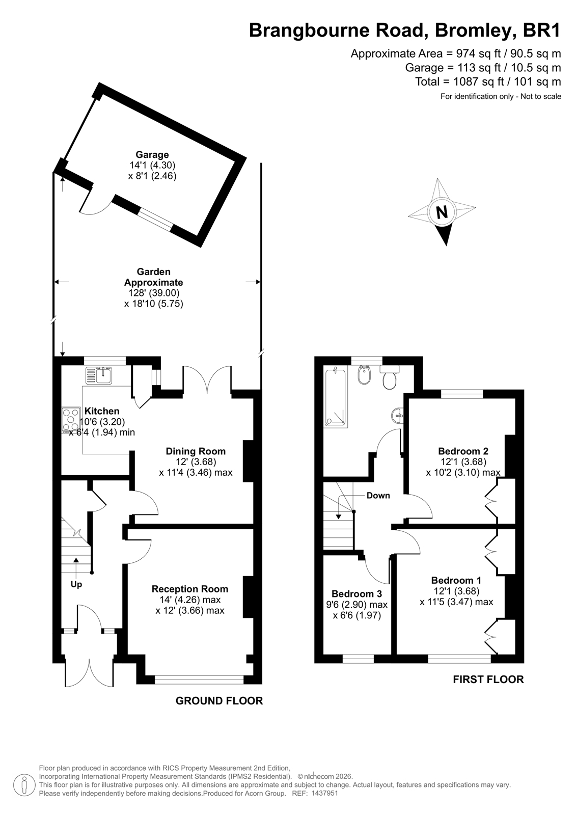 62, Brangbourne Road, Bromley floorplan