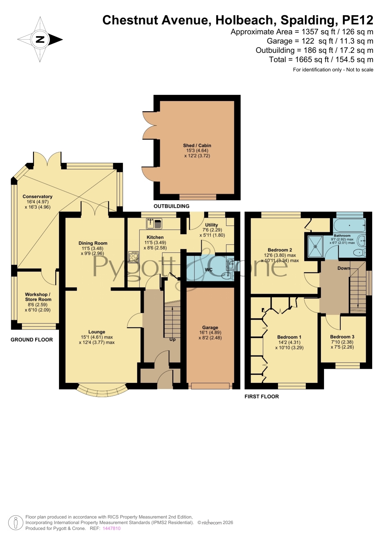 56, Chestnut Avenue, Spalding floorplan