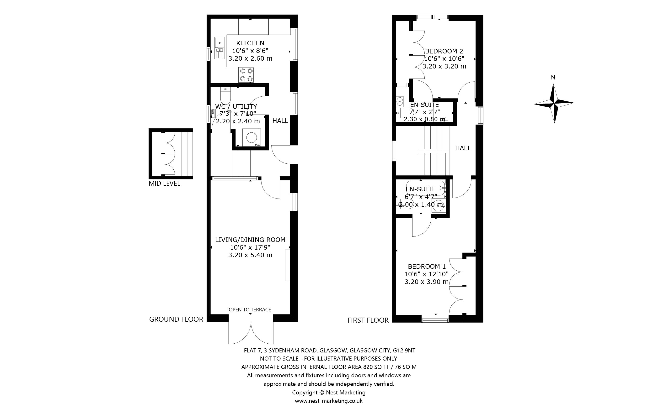 Flat 7, 3, Sydenham Road, Glasgow floorplan