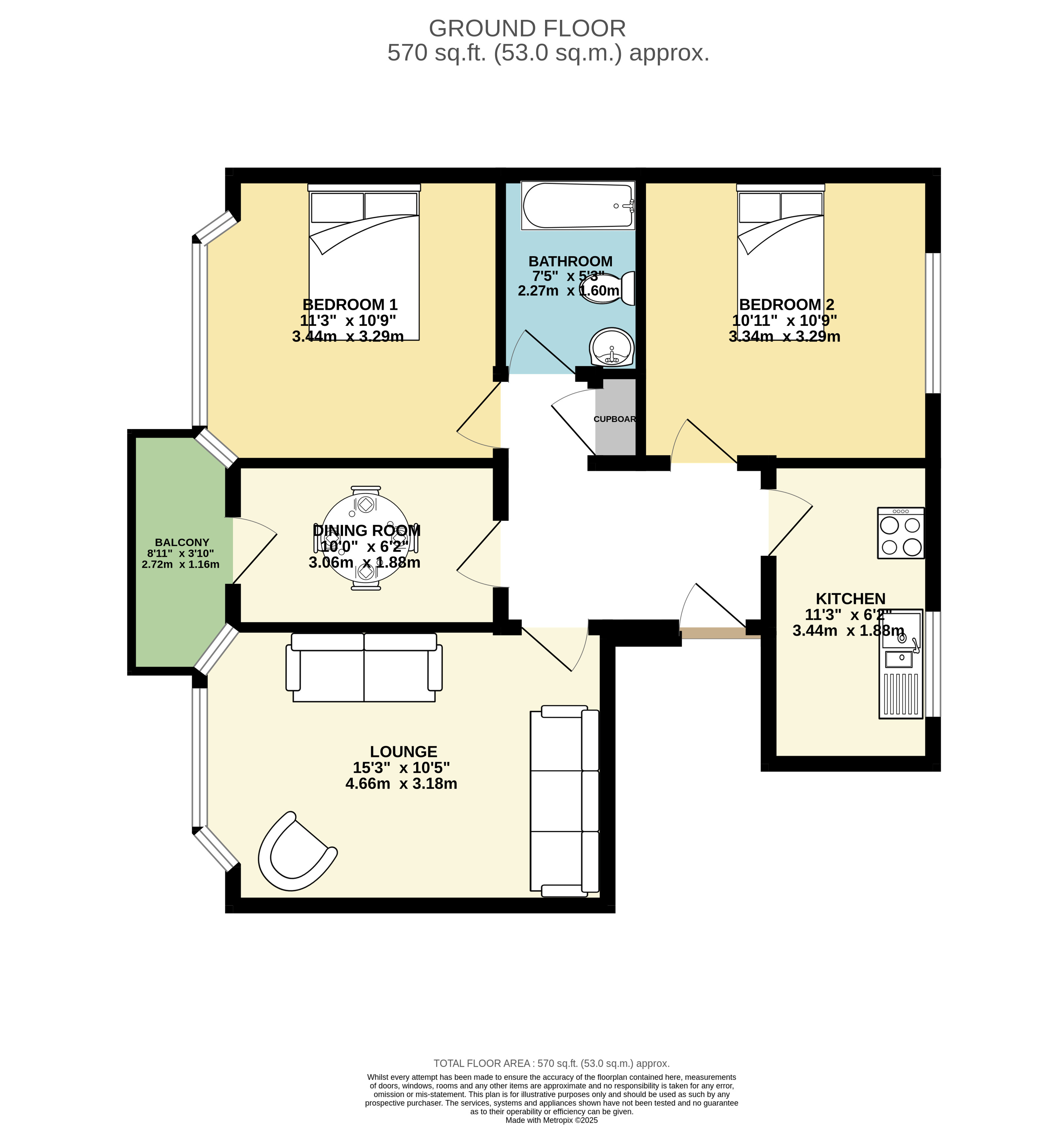 Flat 2, 6, Meadowfield Road, East Yorkshire floorplan