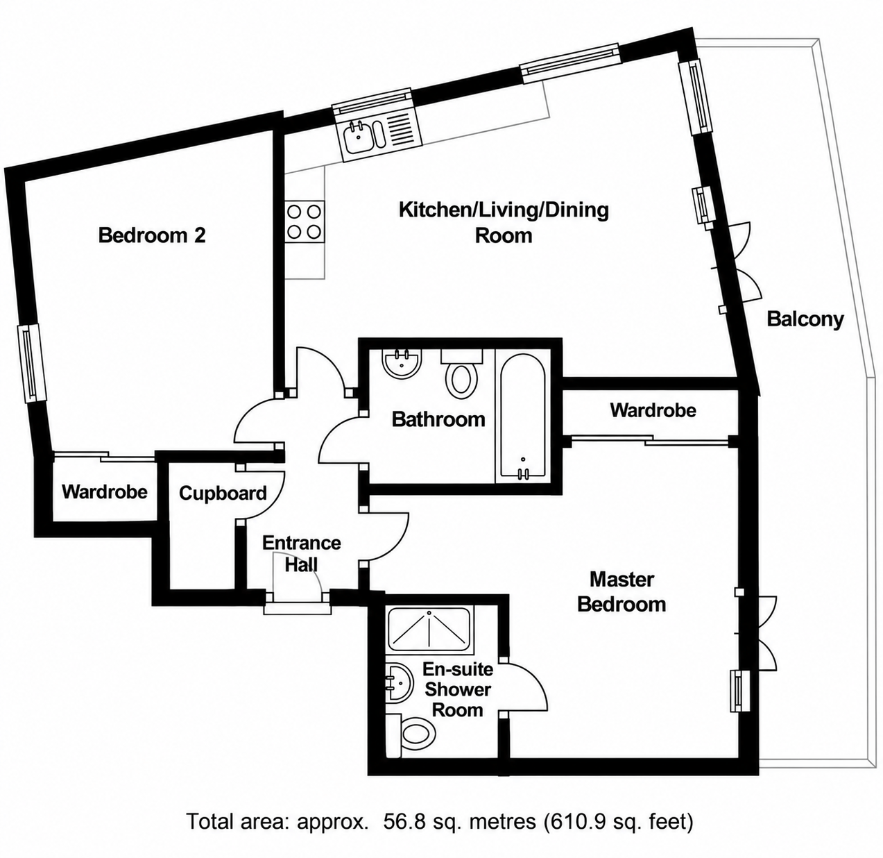 62, Edmund Court, Basingstoke, Hampshire floorplan
