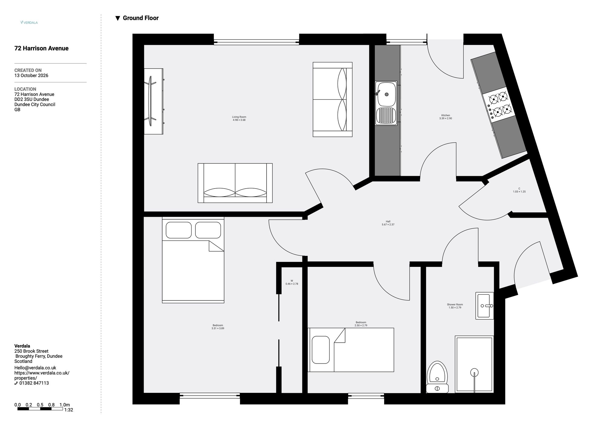 72 Harrison Avenue, Dundee floorplan